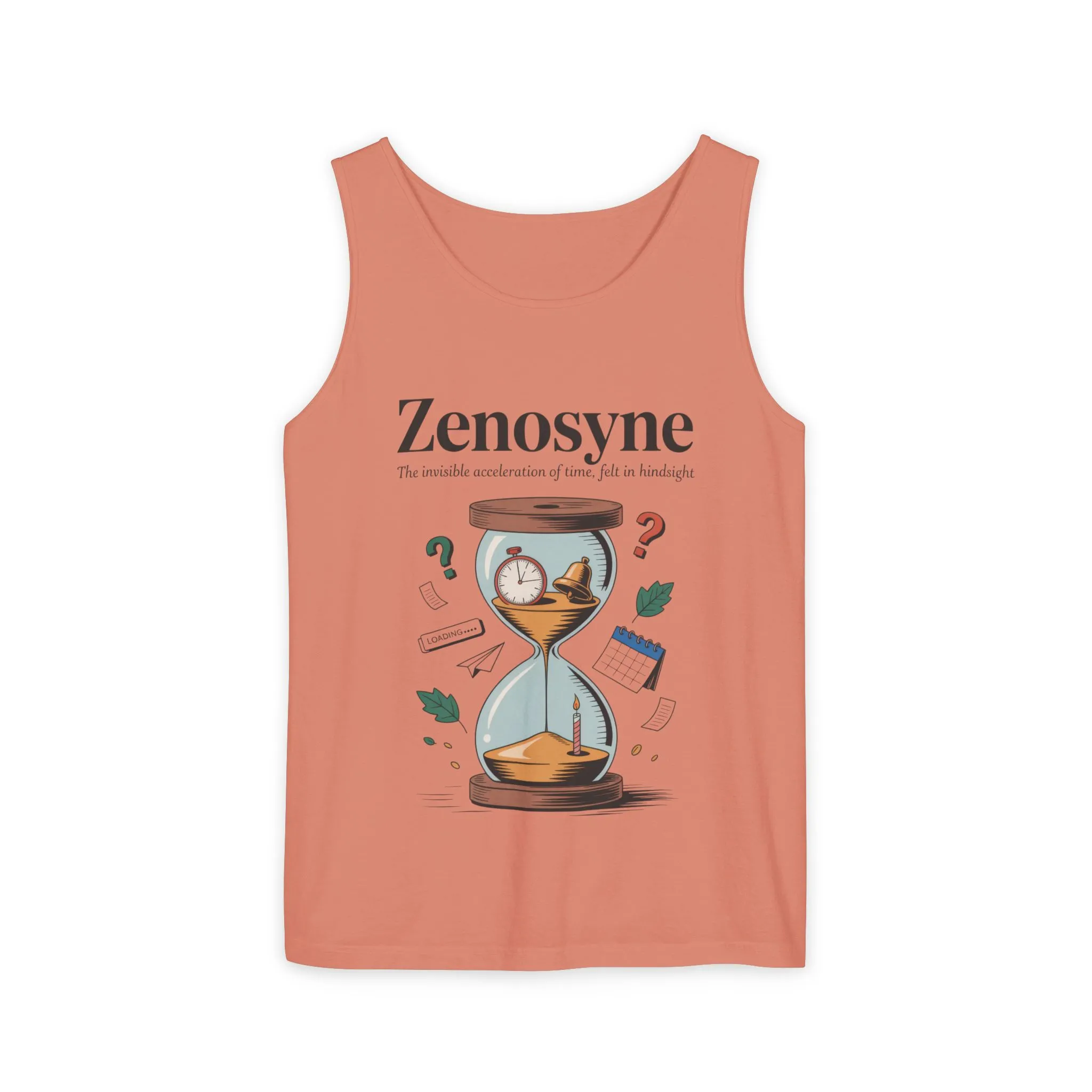 Zenosyne Tank Top, Unisex Garment-Dyed Tee, Time Awareness Gift, Casual Summer Wear, Philosophy Shirt, Unique Everyday Apparel - Image 19