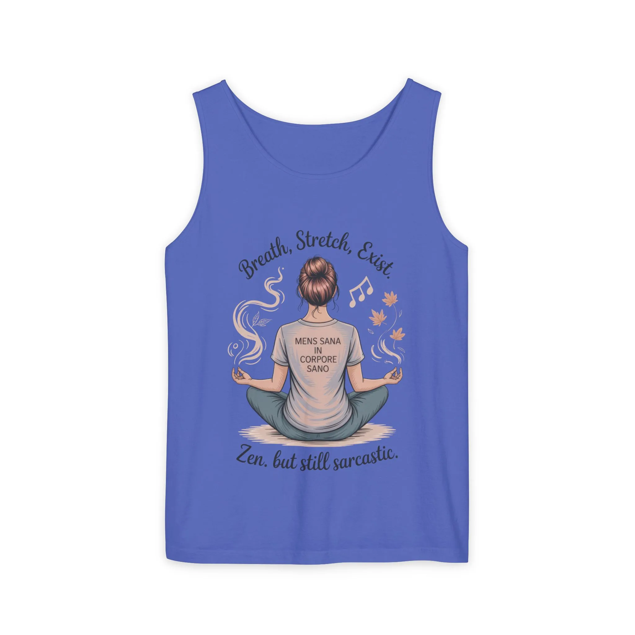 Zen Sarcastic Tank Top, Womens Meditation Shirt, Breath Stretch Exist Tee, Yoga Apparel, Gift for Mindfulness Lovers - Image 25
