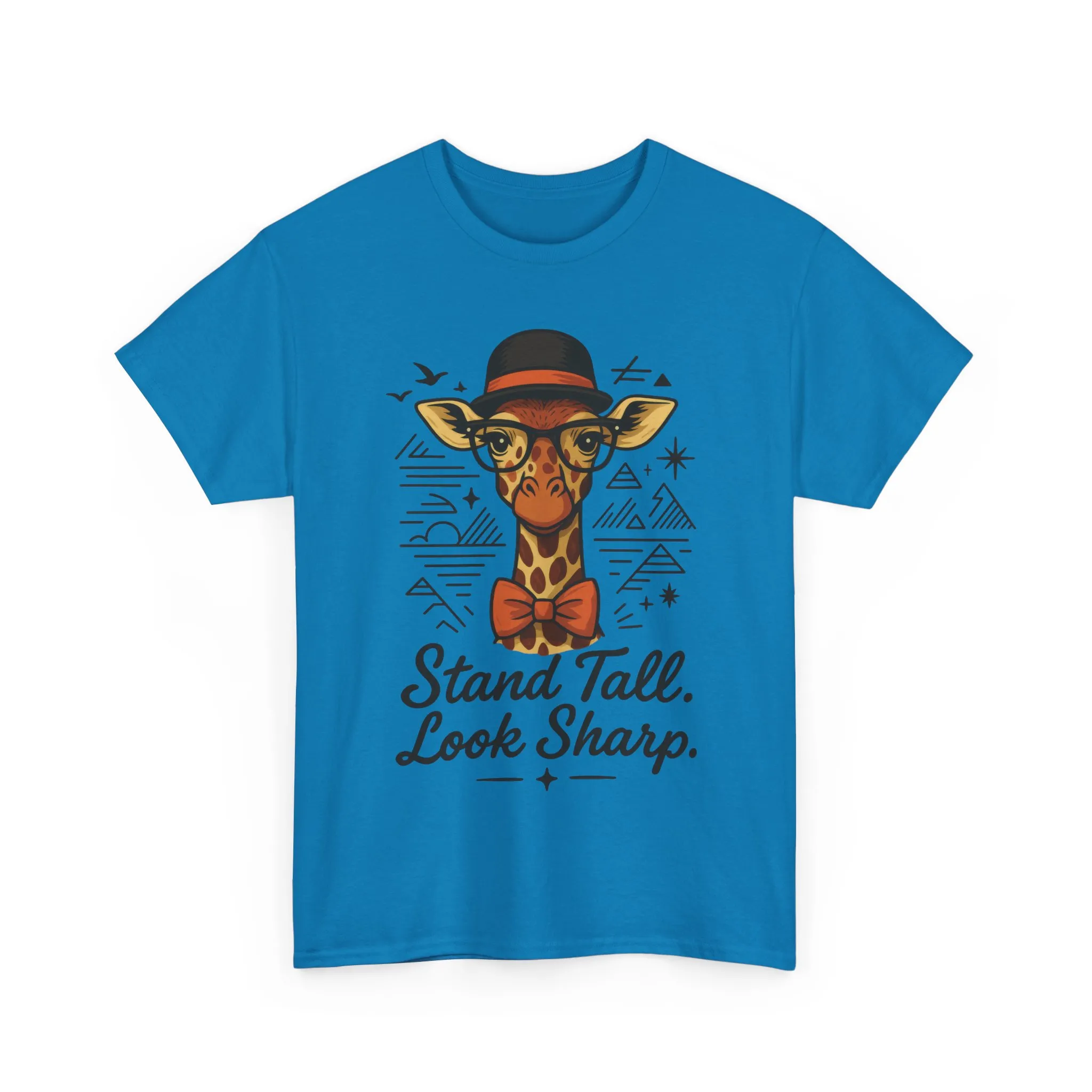 Hipster Giraffe T-Shirt with Hat and Glasses, Whimsical Giraffe Tee, Fun Gift, Cute Graphic Shirt, Unisex Heavy Cotton Tee - Image 29