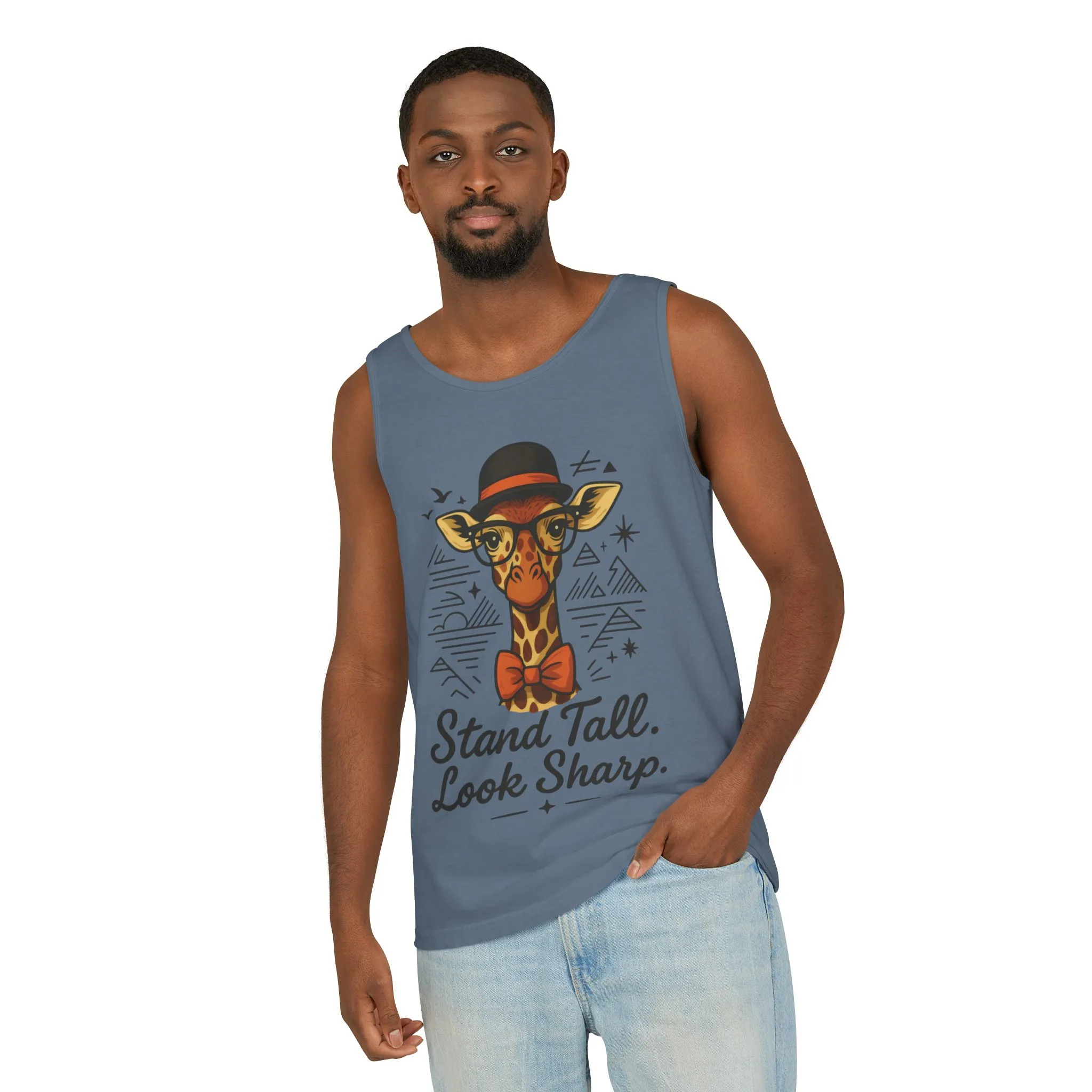 Giraffe Inspirational Tank Top, Stand Tall Look Sharp Shirt, Unisex Summer Apparel, Cute Animal Gift, Zoo Lover's Fashion - Image 17