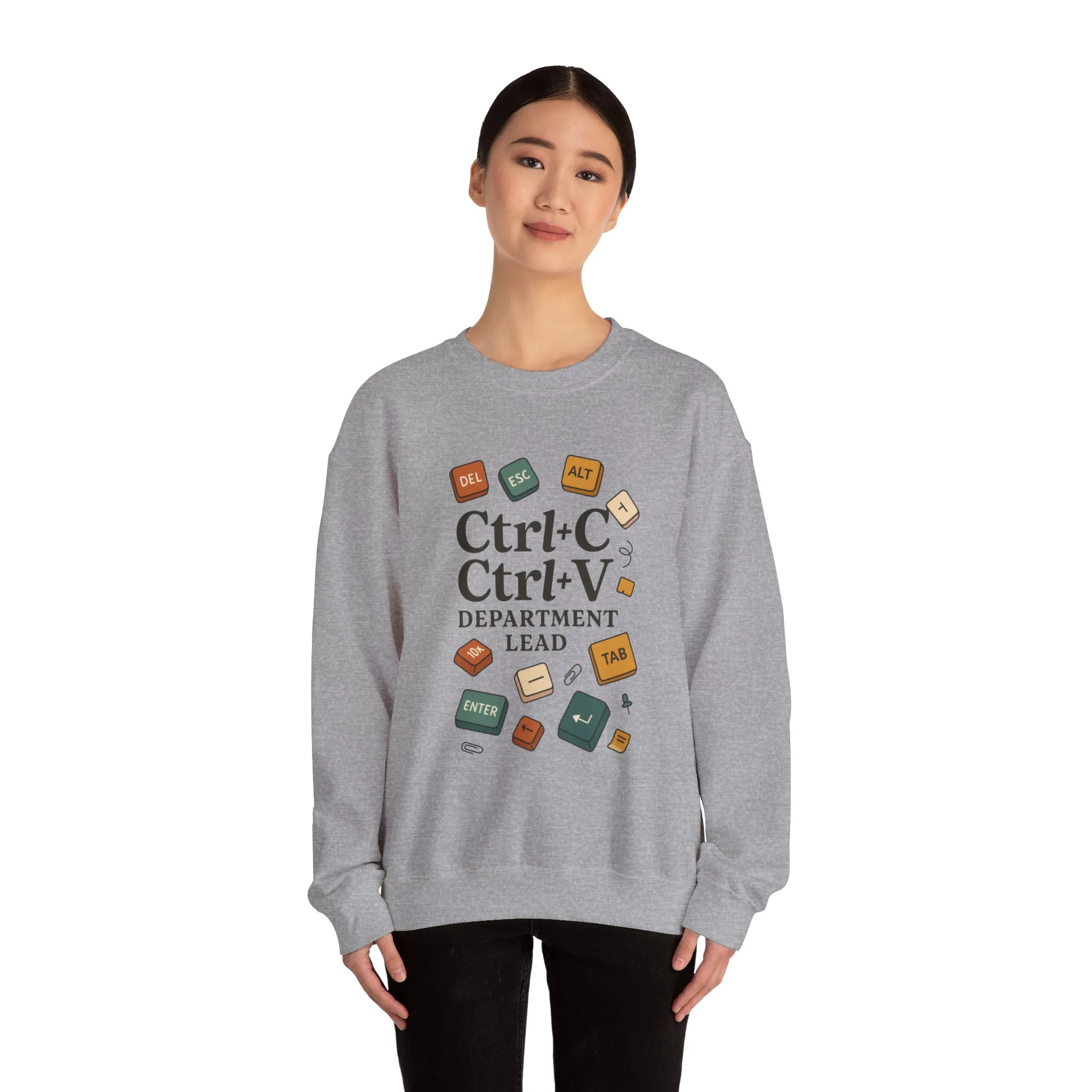 Funny Ctrl+C Ctrl+V Department Lead Sweatshirt, Unisex Crewneck, Gift for Tech Lovers, Office Humor, Cozy Casual Wear, Gift for a Coworker - Image 8