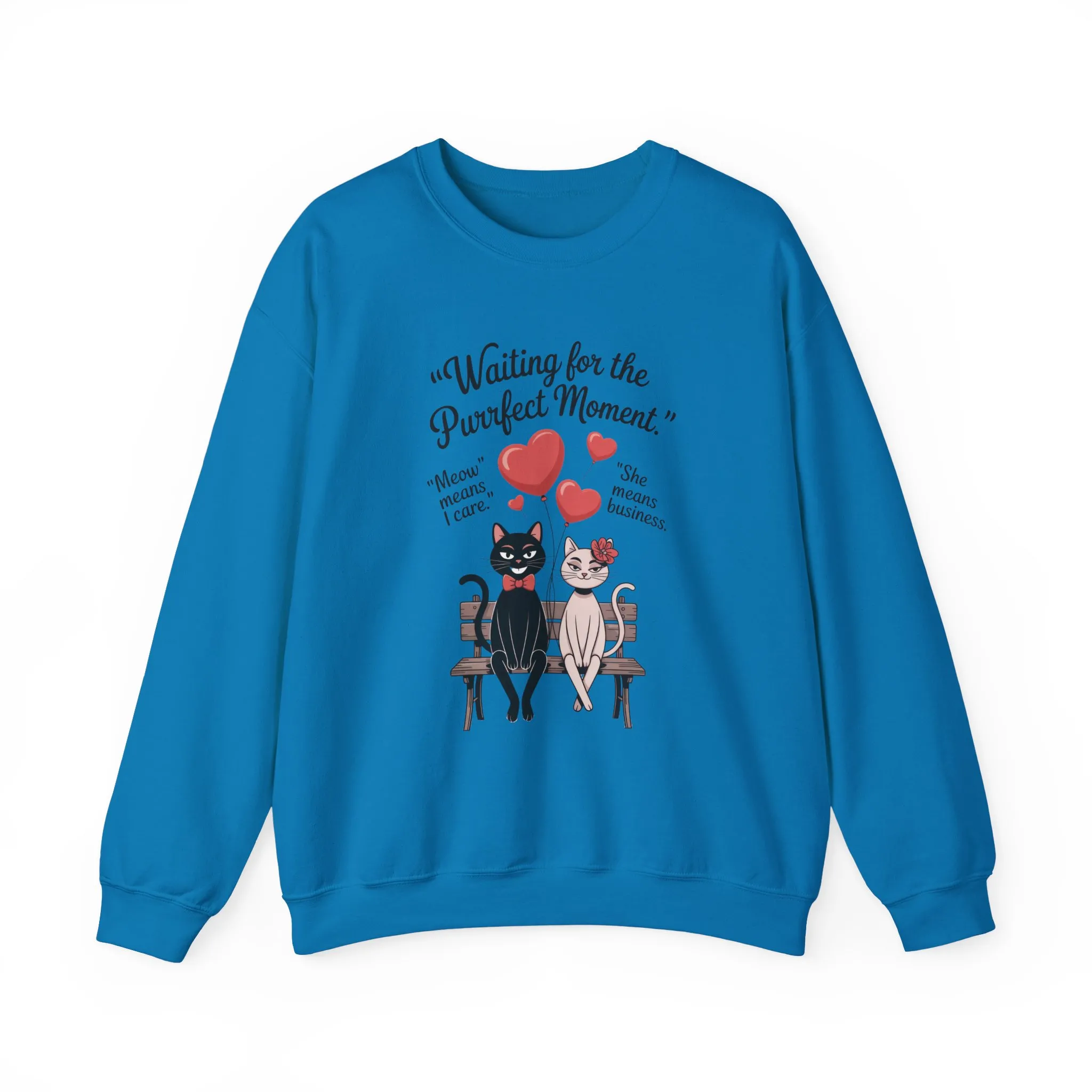 Cute Cat Lovers Womens Sweatshirt, Cozy Gift for Pet Owners, Perfect for Valentine's Day, Animal Lover Apparel, Relaxed Love Sweatshirt - Image 22