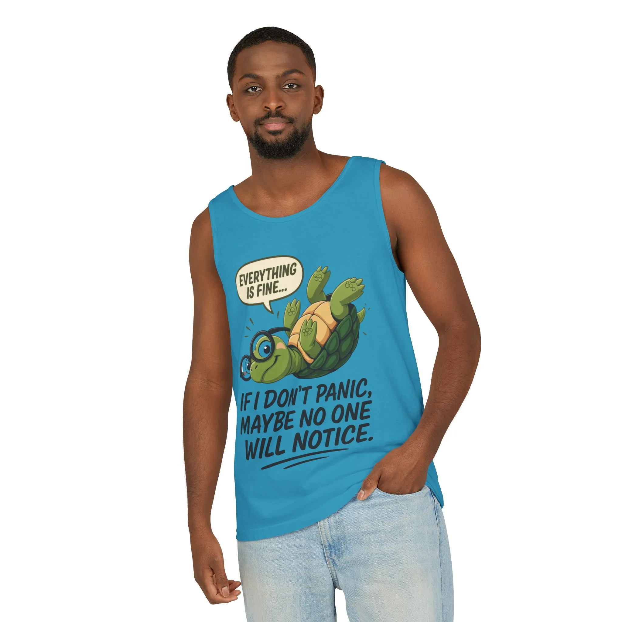 Mens Funny Turtle Graphic Tank Top, Summer Apparel, Gift for Animal Lovers, Beach Day Essentials, Mens Casual Wear, Relaxed Vibes - Image 26