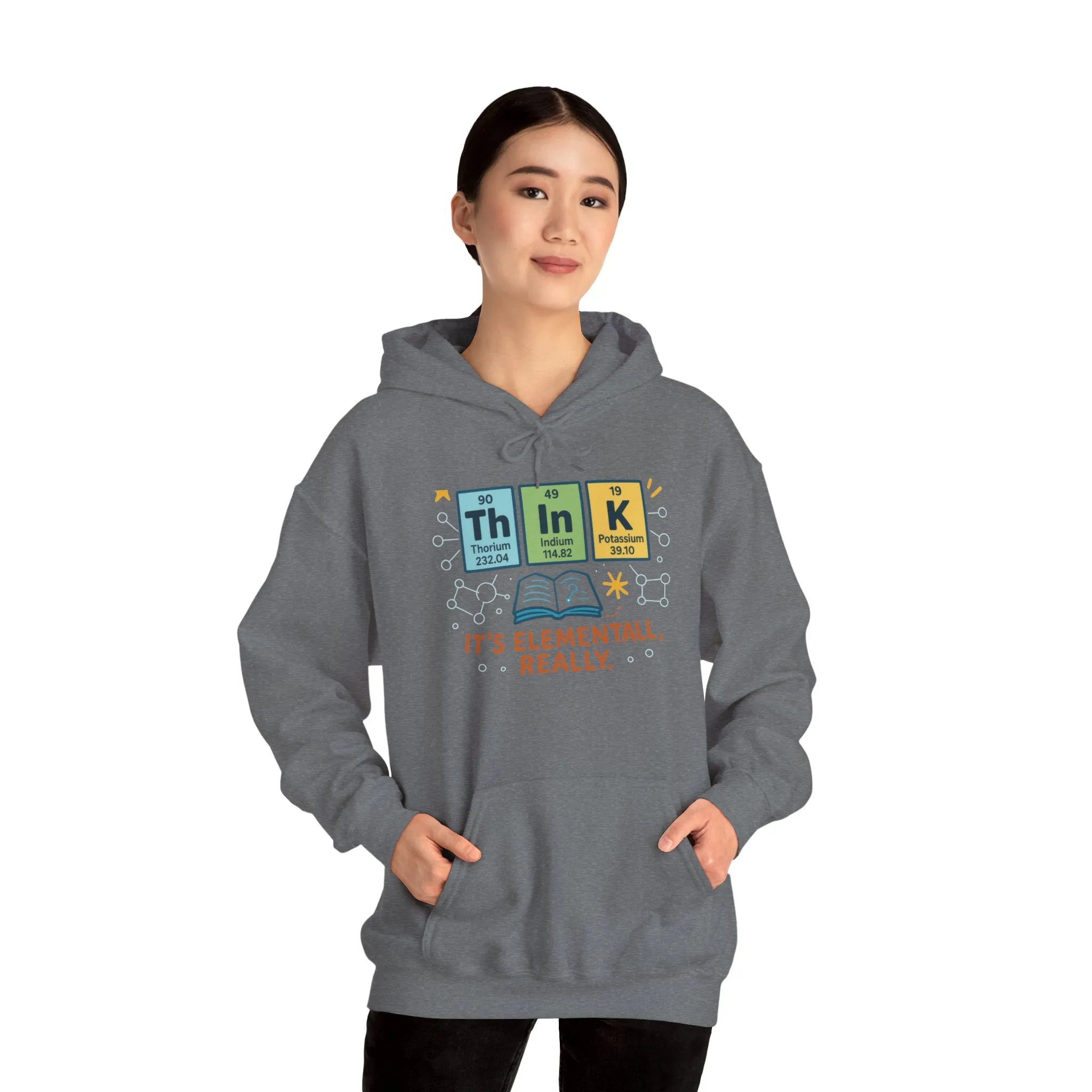 Think Hoodie for Women, Funny Chemistry Hoodie, Element of Humor Science Sweatshirt, Nerdy Gift for Her, Gift for Students, Science Lovers - Image 7