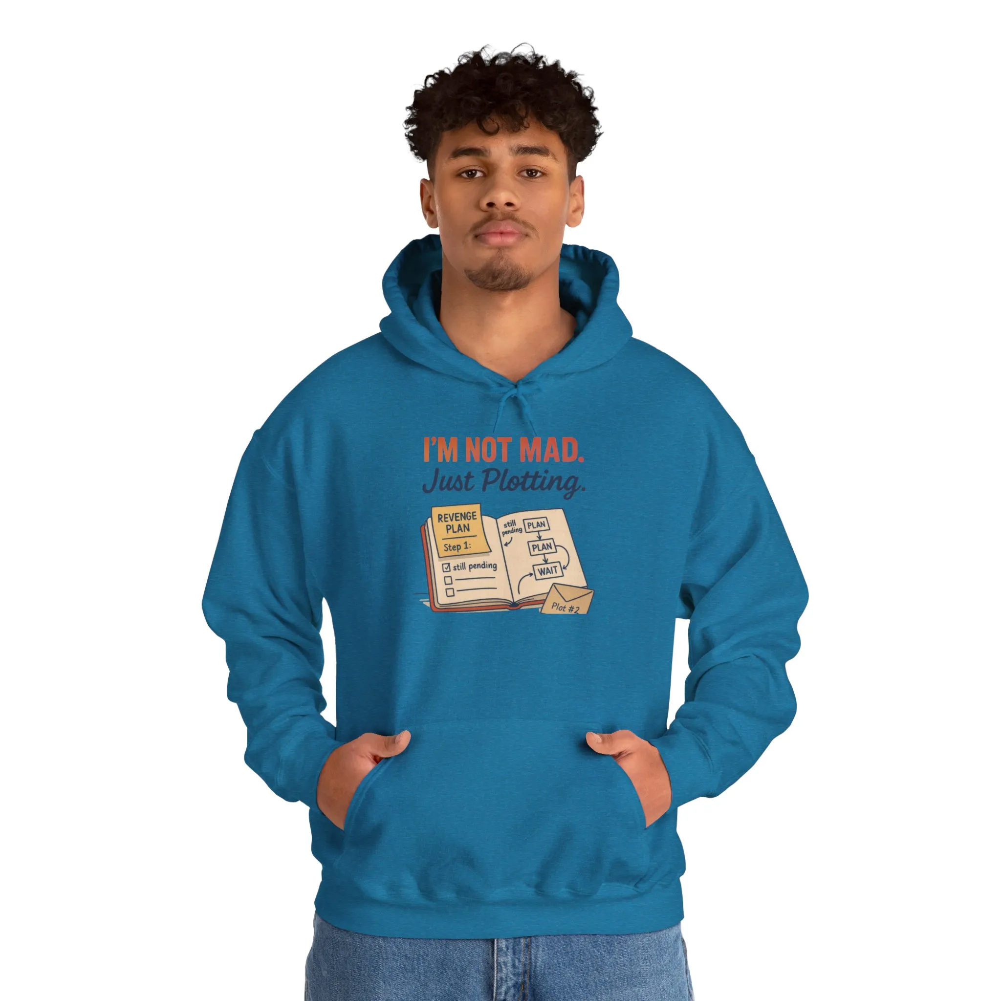 Funny Revenge Hoodie for Men, I'm Not Mad Just Plotting, Passive Aggressive Humor Sweatshirt, Funny Planning Hoodie - Image 32