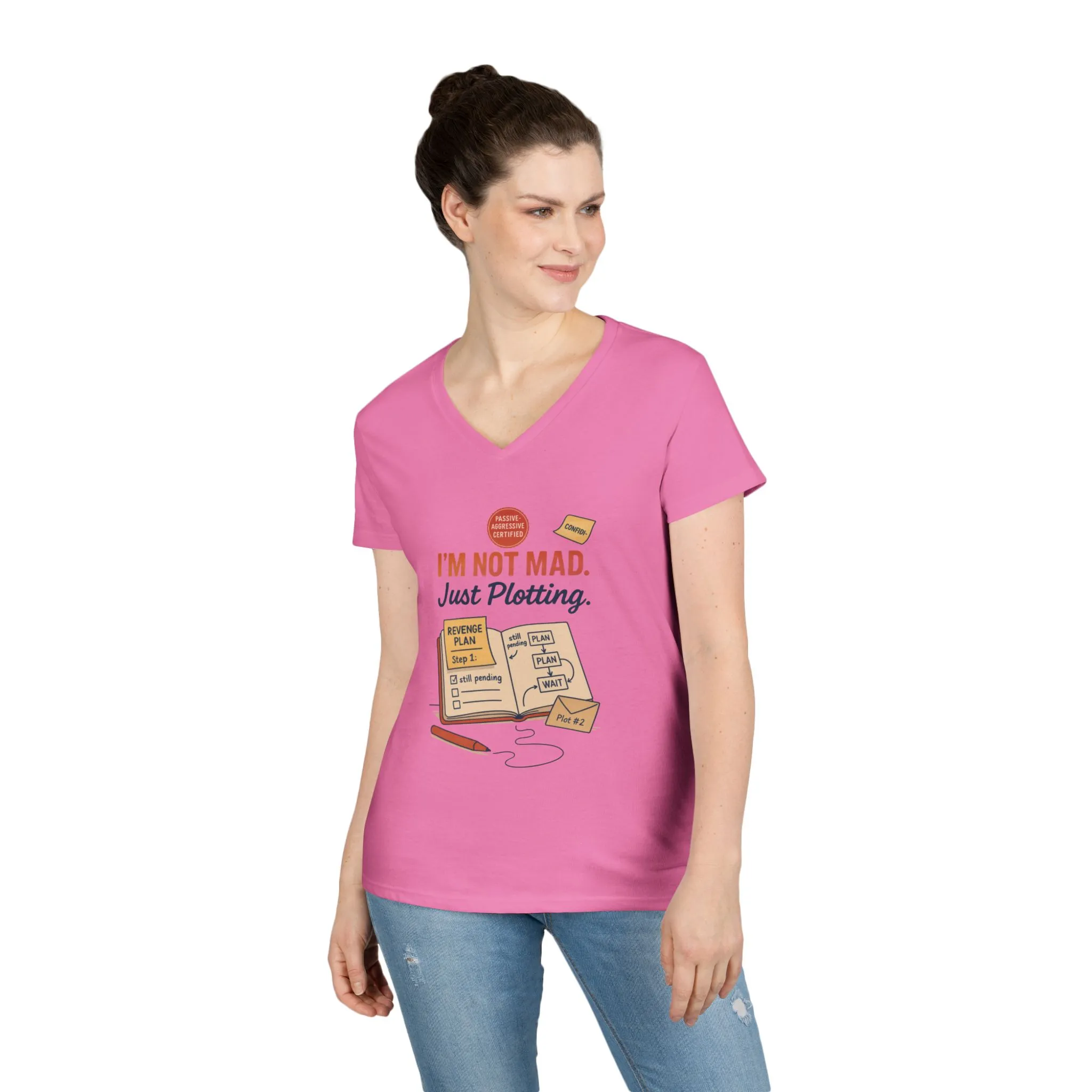 Sarcastic Womens T-Shirt, I'm Not Mad Just Plotting, Funny Passive Aggressive Revenge Tee, Funny Quote Shirt for Women