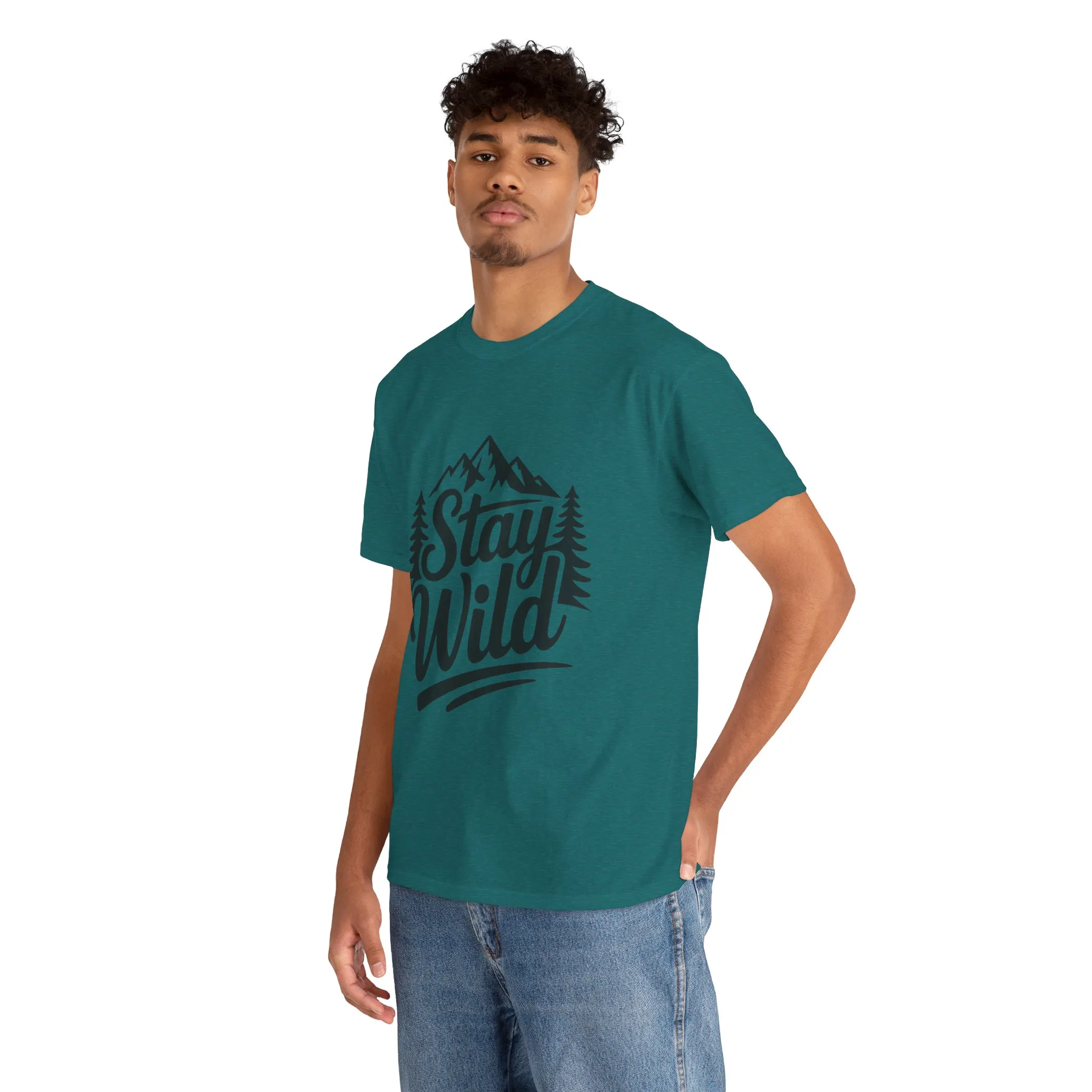 Stay Wild Adventure Tee, Unisex Heavy Cotton Tee for Nature Lovers, Camping, Hiking, Gifts for Outdoorsy Friends, Nature Graphic Tee - Image 24