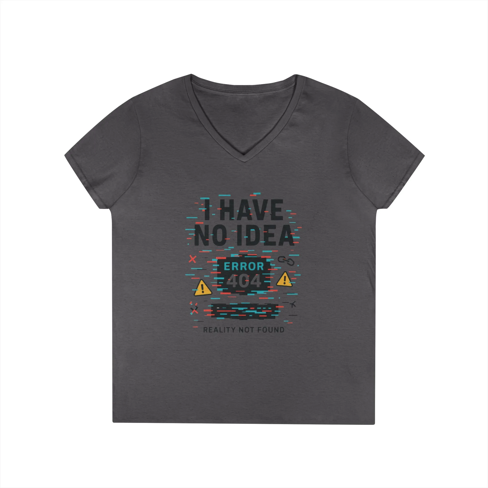 Error 404 V-Neck T-Shirt, Funny Tee, Casual Wear, Gift for Tech Lovers, Geeky Humor Shirt, Unique Birthday Present - Image 16