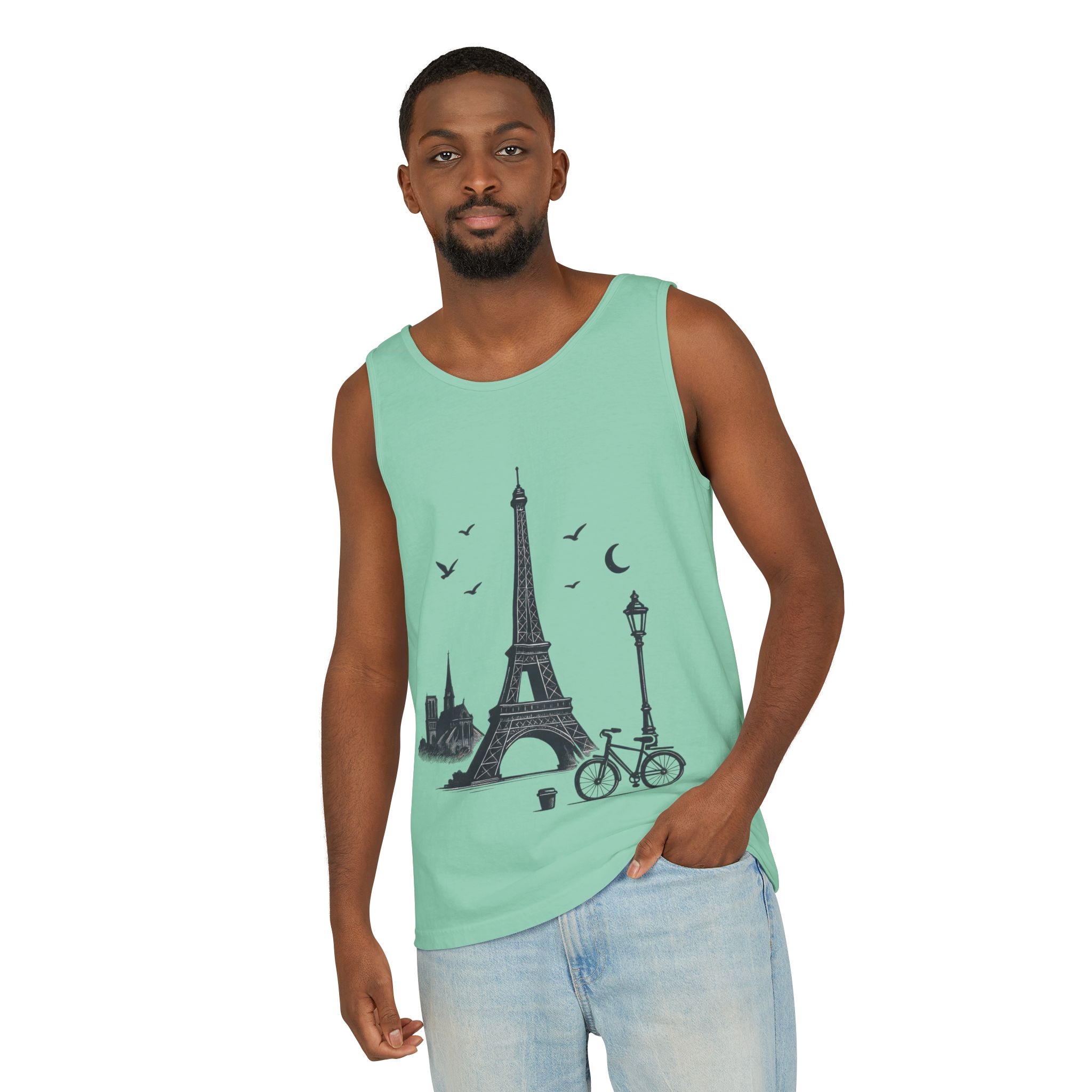 Parisian Dreams Tank Top, Unisex Summer Wear, Graphic Tee, Travel Inspired Apparel, Vacation Outfit, Casual Tank for All Occasions - Image 15