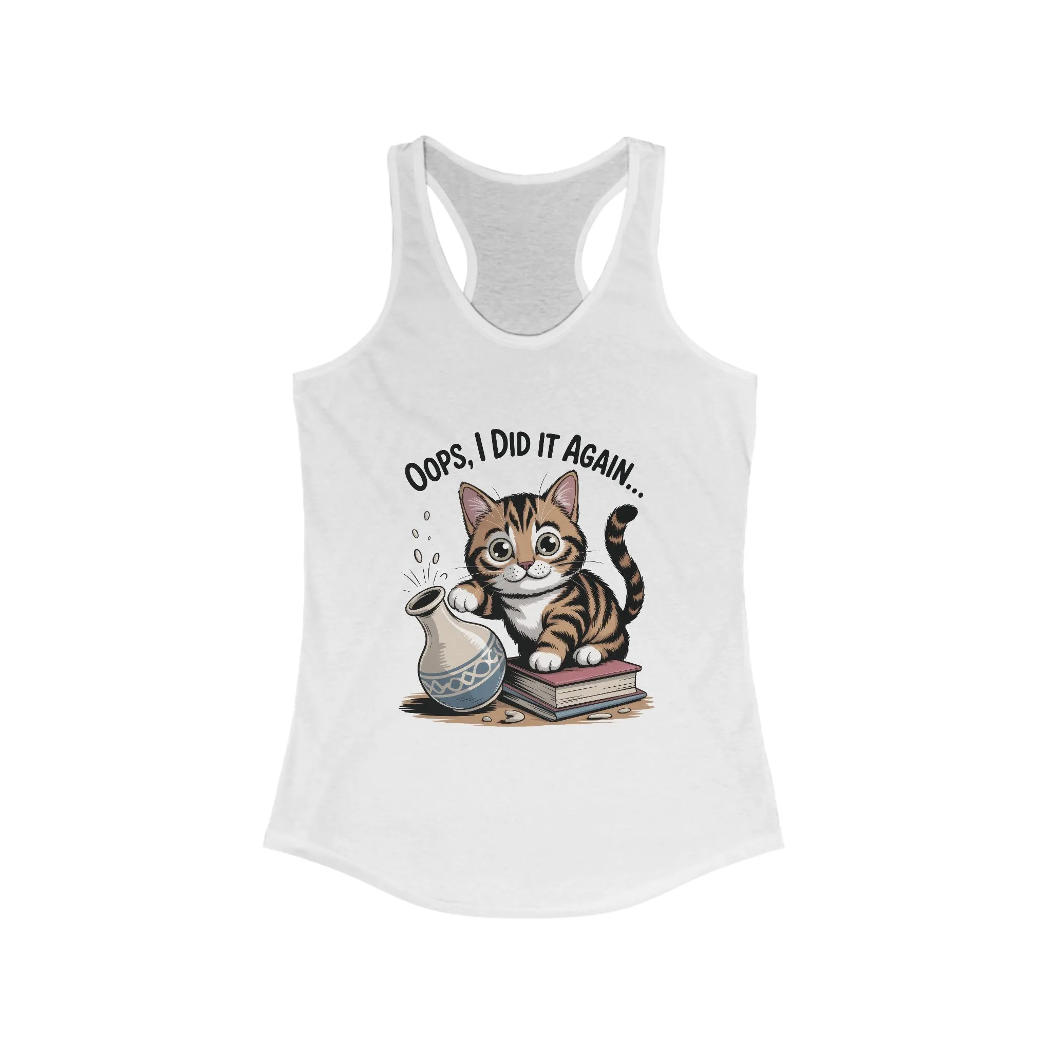 Cute Cat Oops I Did It Again Tank Top, Pet Lover Apparel, Funny Cat Shirt, Gifts for Cat Lovers, Summer Fashion Top - Image 3