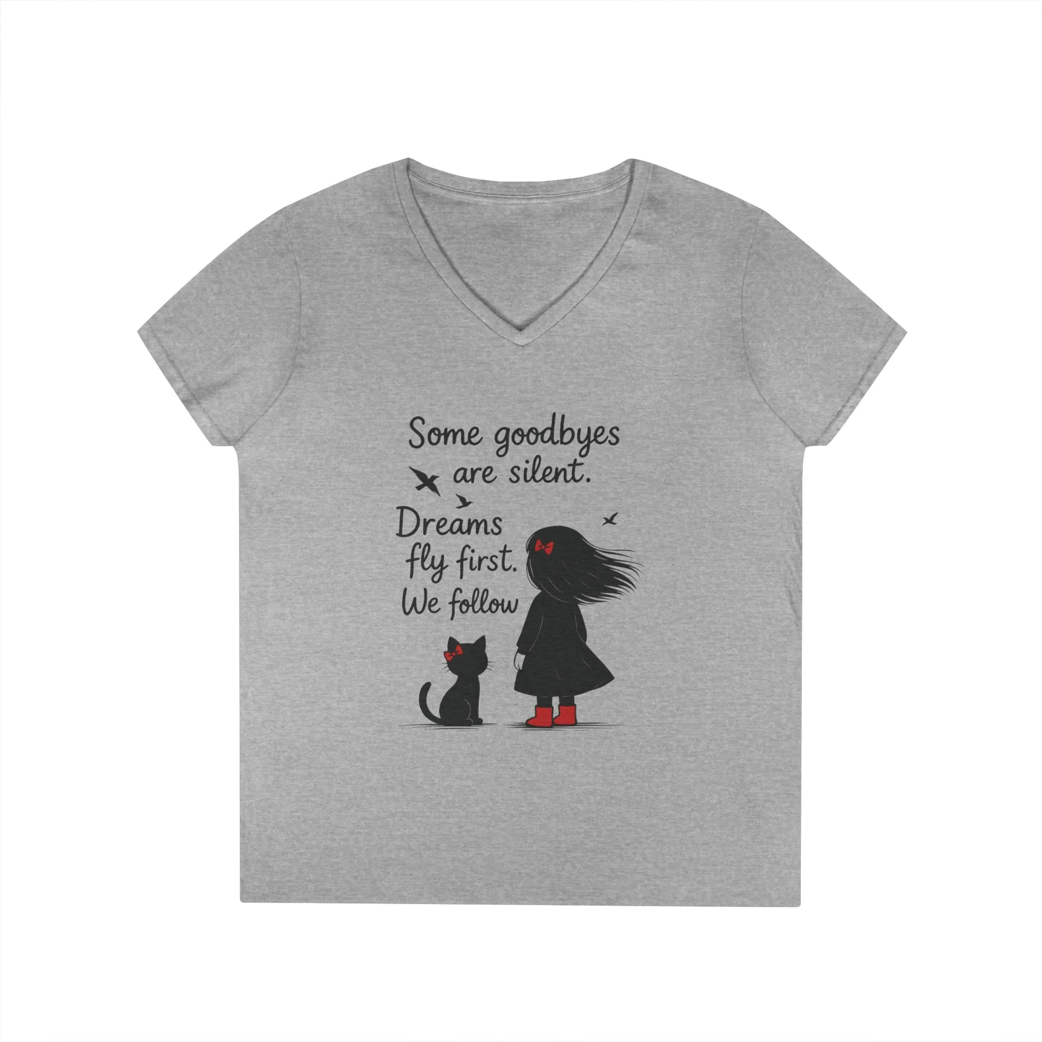 Inspirational V-Neck T-Shirt for Dreamers, Motivational Tee for Women, Gift for Friends, Stylish Graphic Top, Casual Everyday Wear - Image 7