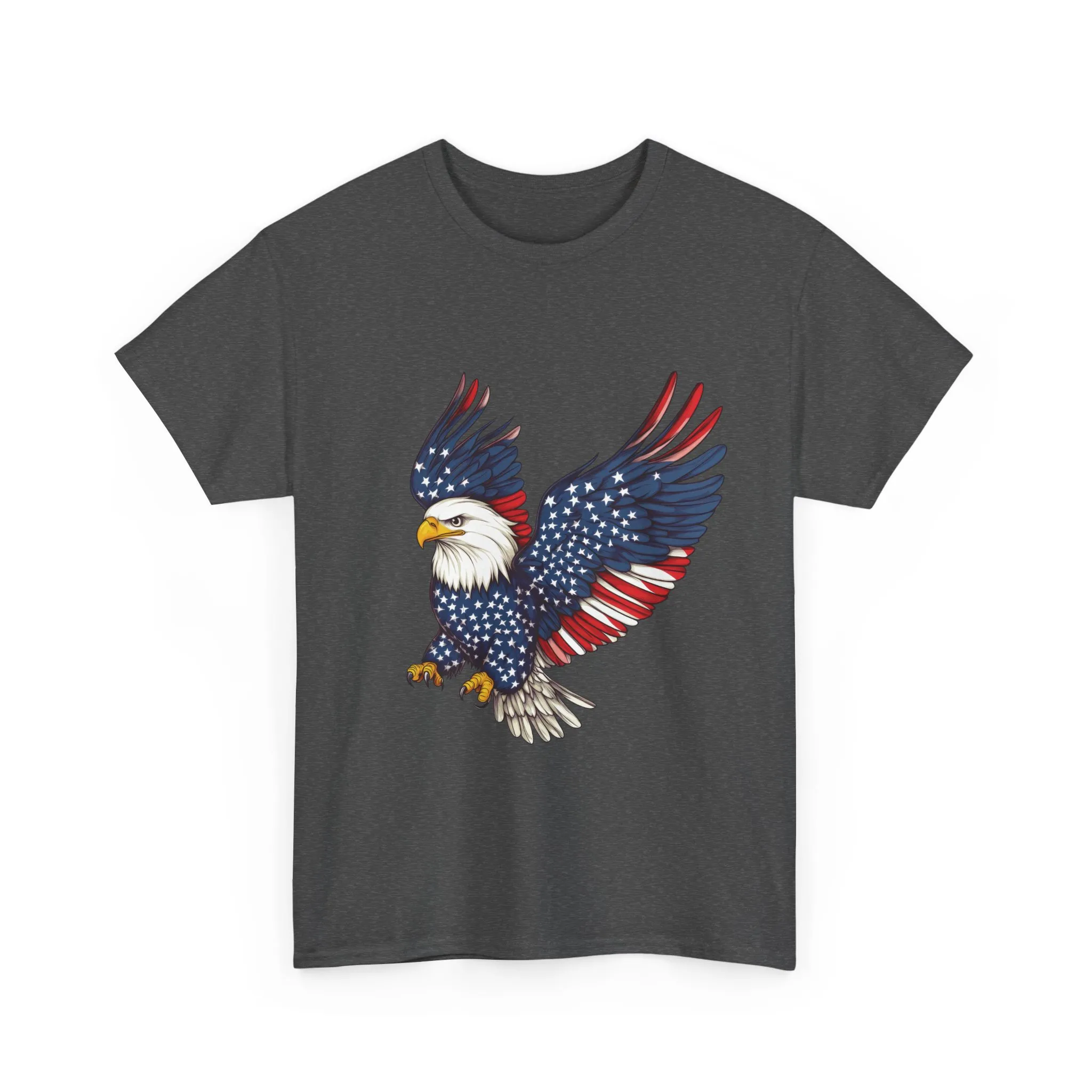 Patriotic Eagle Tee, Unisex Heavy Cotton T-Shirt for Independence Day, Memorial Day, Veterans Day, Gift for Nature Lovers, Casual Wear - Image 15