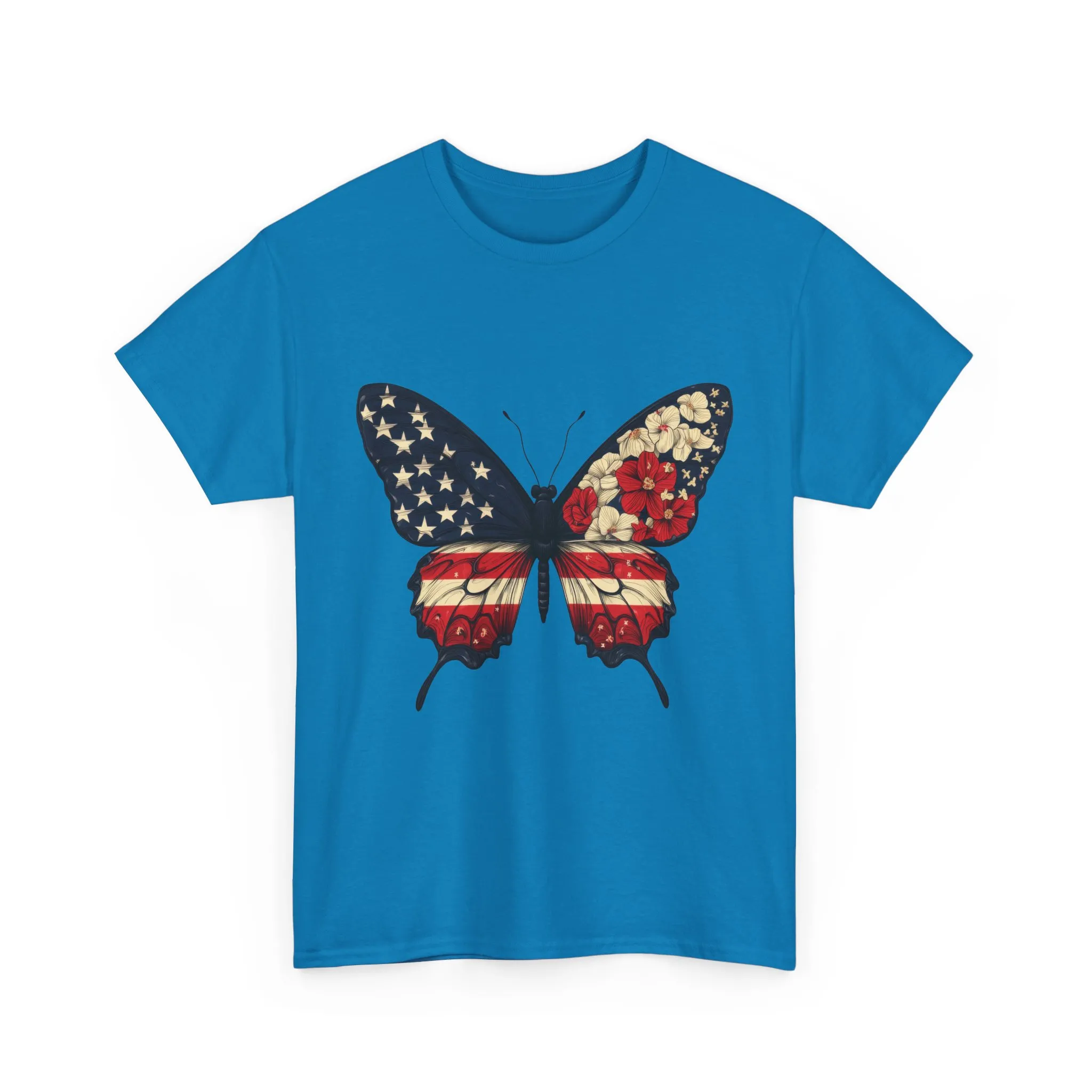 Patriotic Butterfly Tee, Unisex T-Shirt, American Flag Shirt, Nature Lover Gift, July 4th Apparel, USA Pride Clothing, Womens Patriotic Tee - Image 19