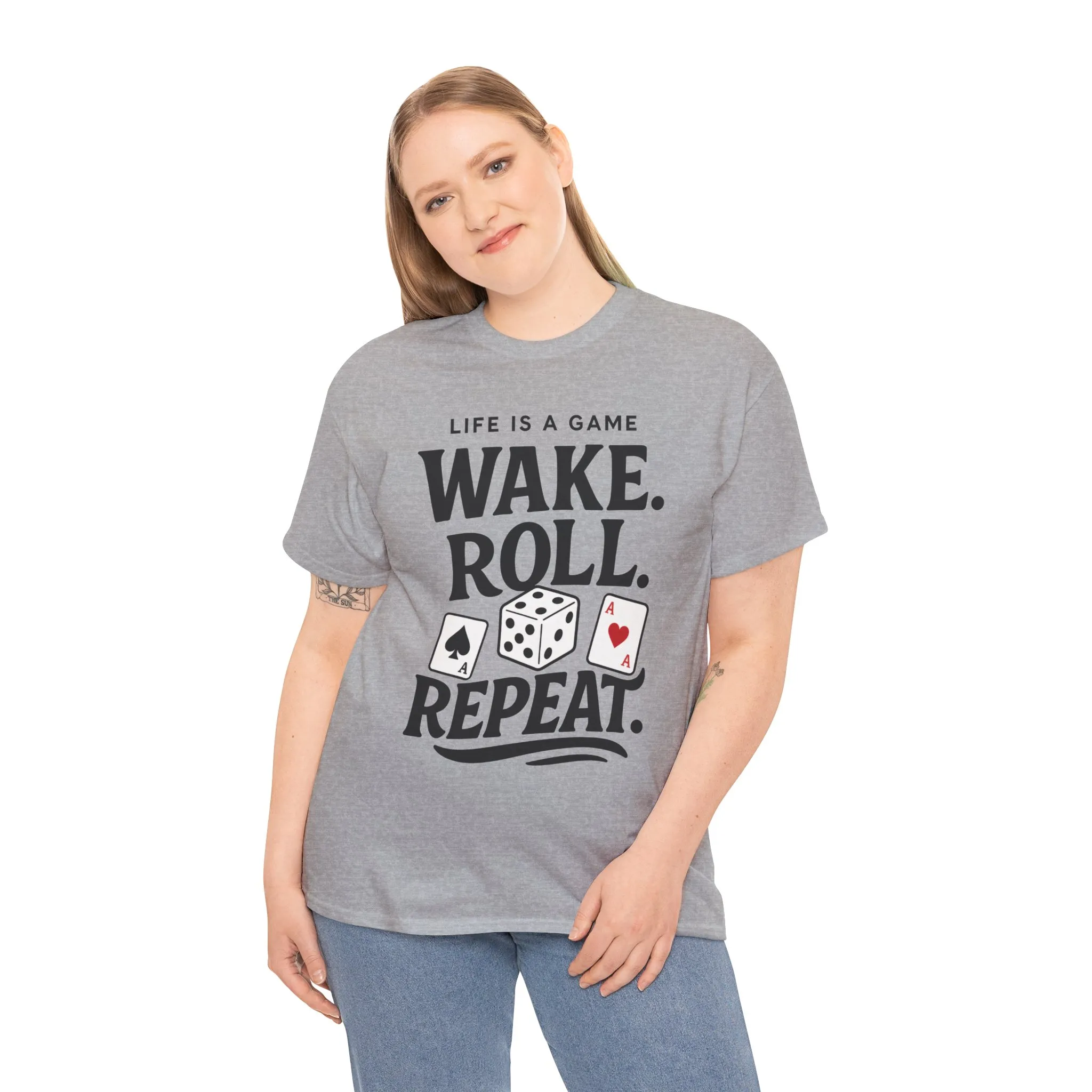 Game On Unisex Heavy Cotton Tee, Perfect for Gamers, Funny Dice & Cards Shirt, Unisex Gambling Gift, Birthday Celebrations - Image 8