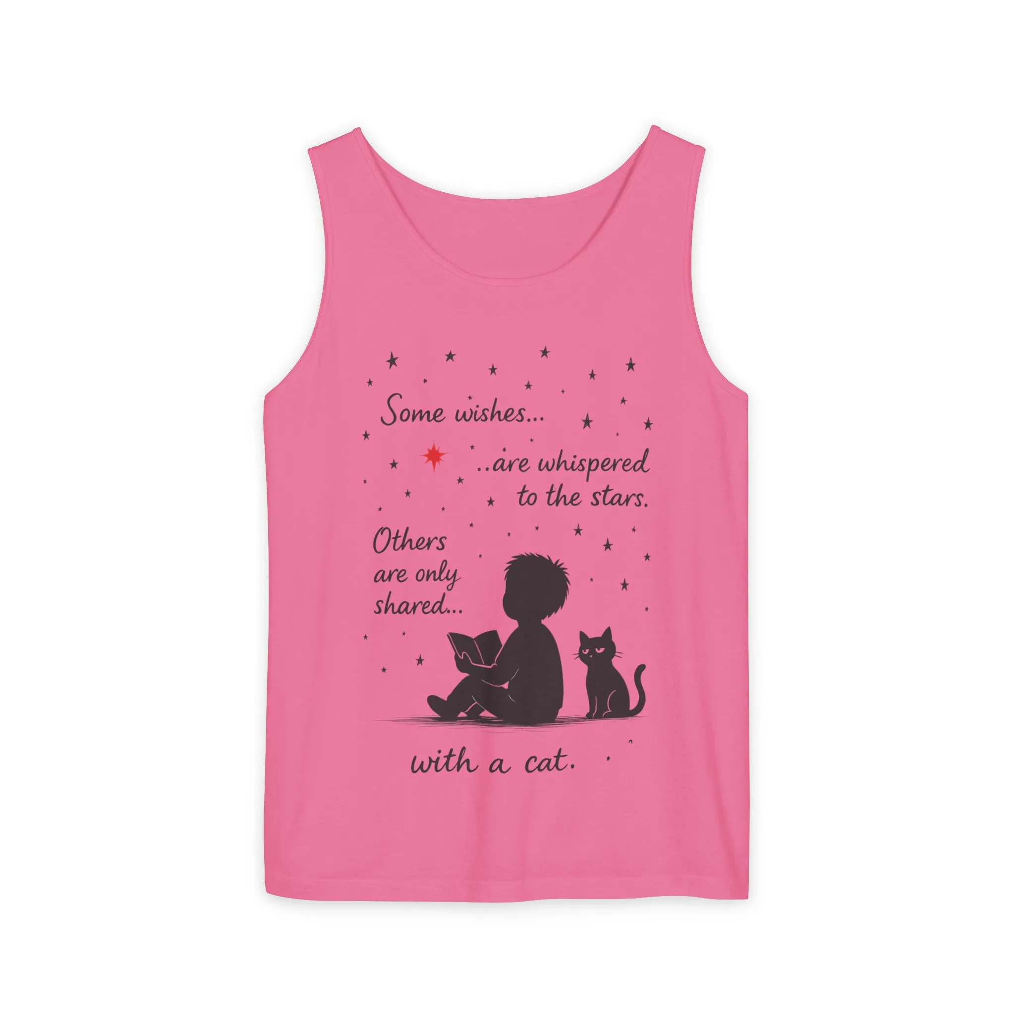 Whimsical Cat Lover's Tank Top, Inspirational Quote Top, Womens Garment-Dyed Summer Shirt, Gifts for Cat Moms, Casual Wear, Pet [...] - Image 31