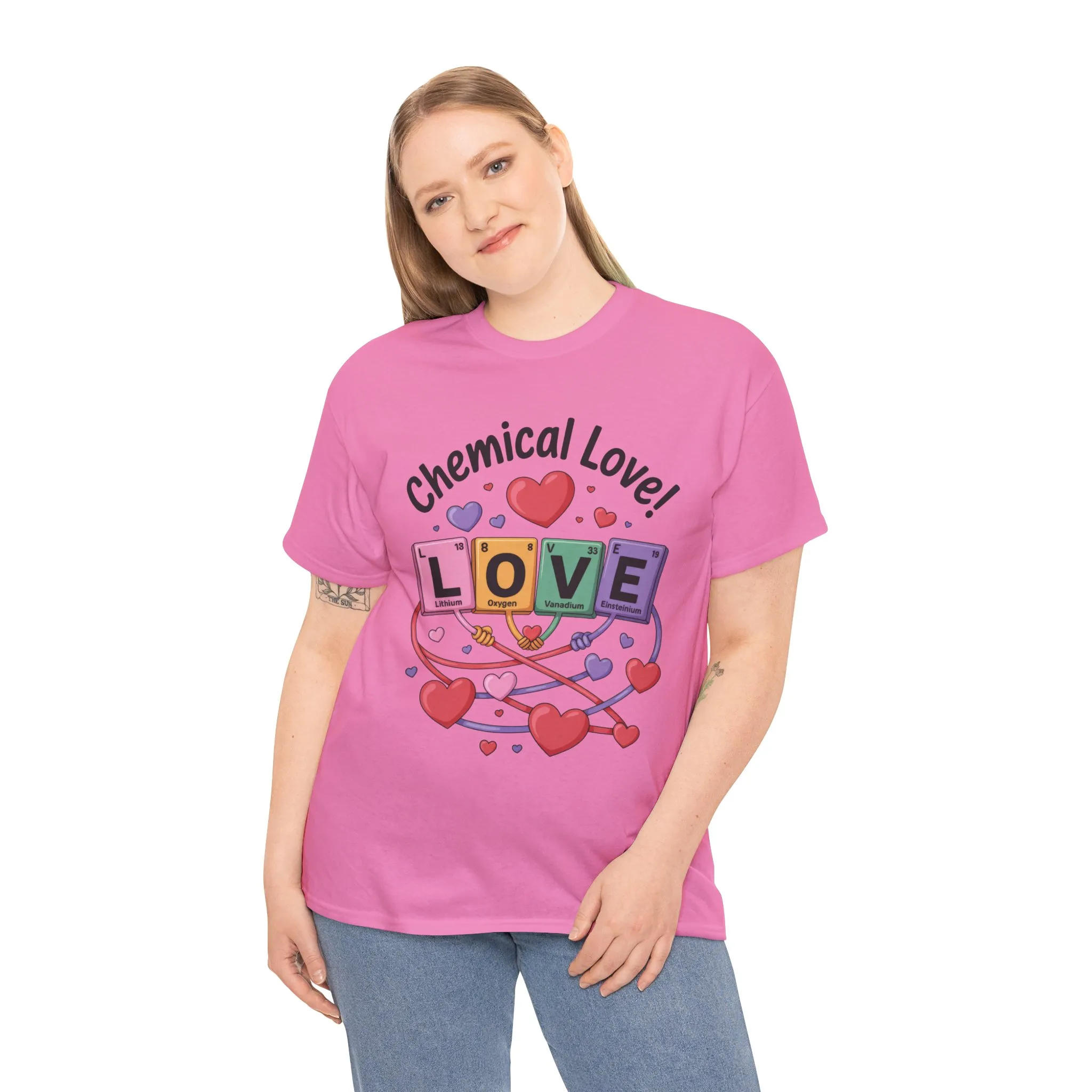 Chemical Love Unisex Heavy Cotton Tee, Cute Couple Shirt, Science Lovers Apparel, Valentines Day Top, Chemistry Lover Gift, Element Table - Image 35