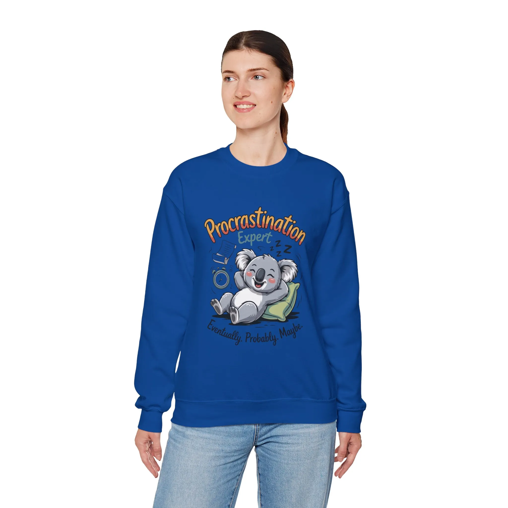 Procrastination Expert Sweatshirt, Funny Crewneck, Cozy Gift for Students, Lazy Day Apparel, Womens Sweatshirt for Relaxation - Image 24
