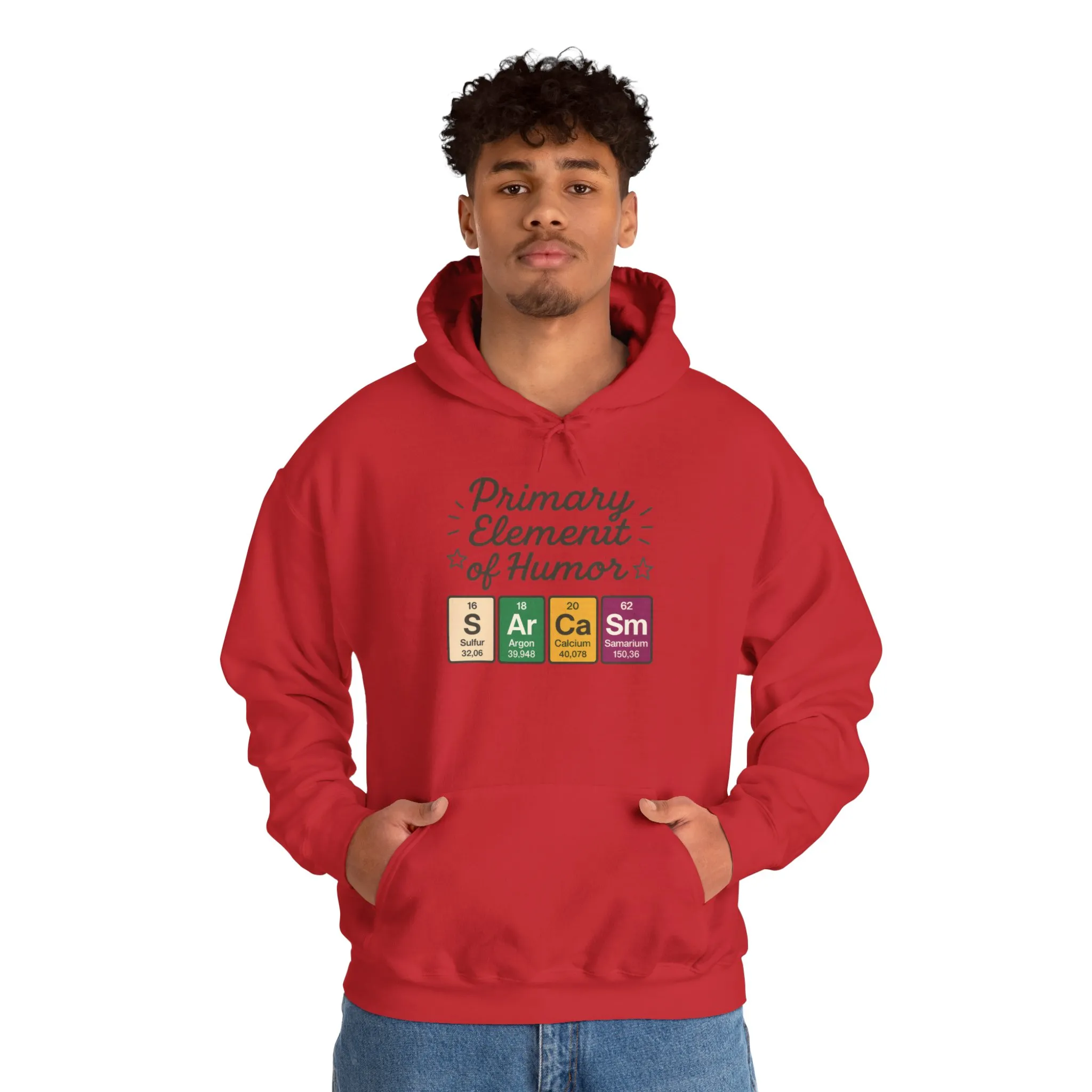Sarcasm Hoodie for Men, Funny Nerd Hoodie, Primary Element of Humor Sweatshirt, Science Lover Gift for Him, Sarcastic Humor Apparel - Image 35