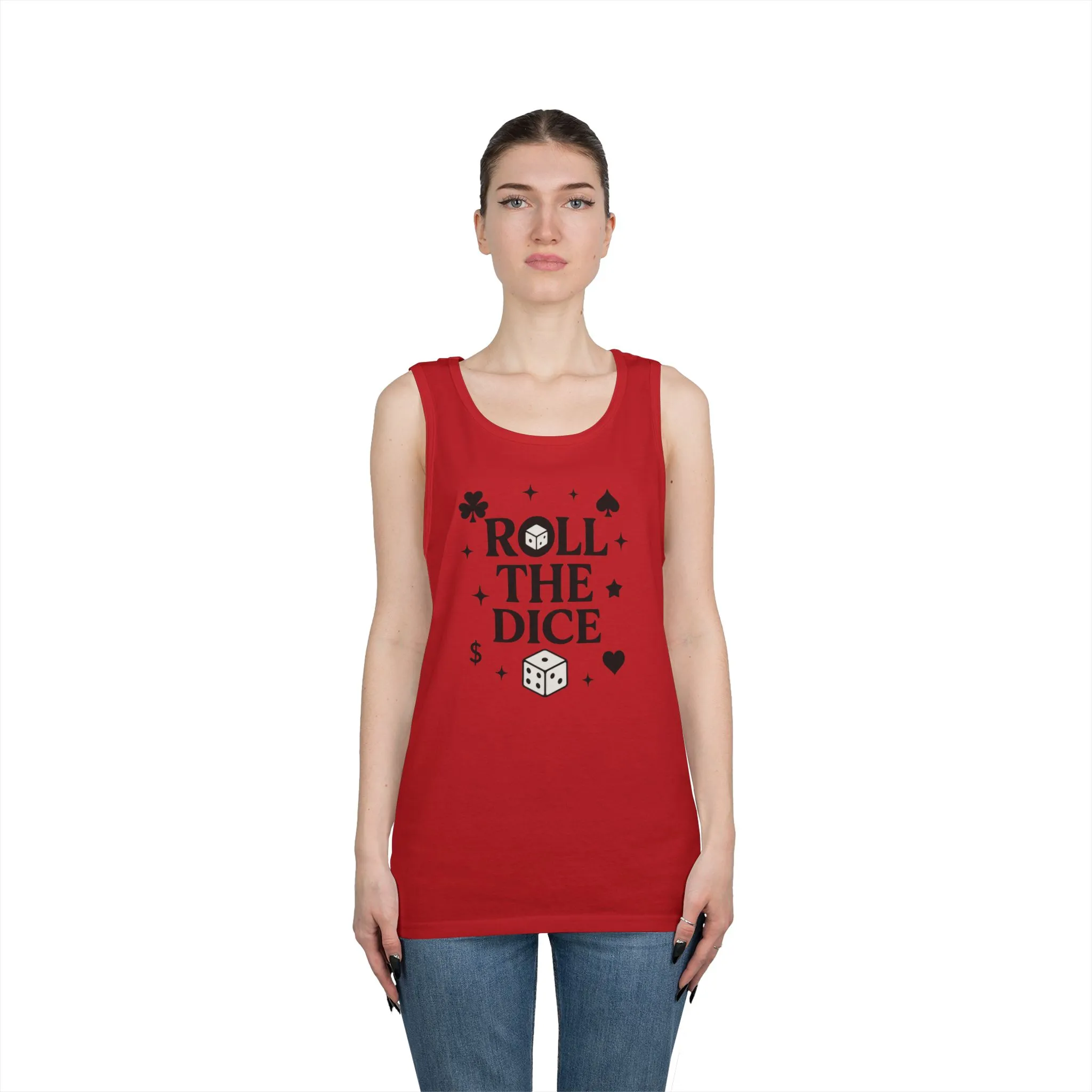 Playful Dice Tank Top, Mens Heavy Cotton Gaming Apparel, Casual Wear, Party Outfit, GYM Lover Gift, Summer Essential - Image 17