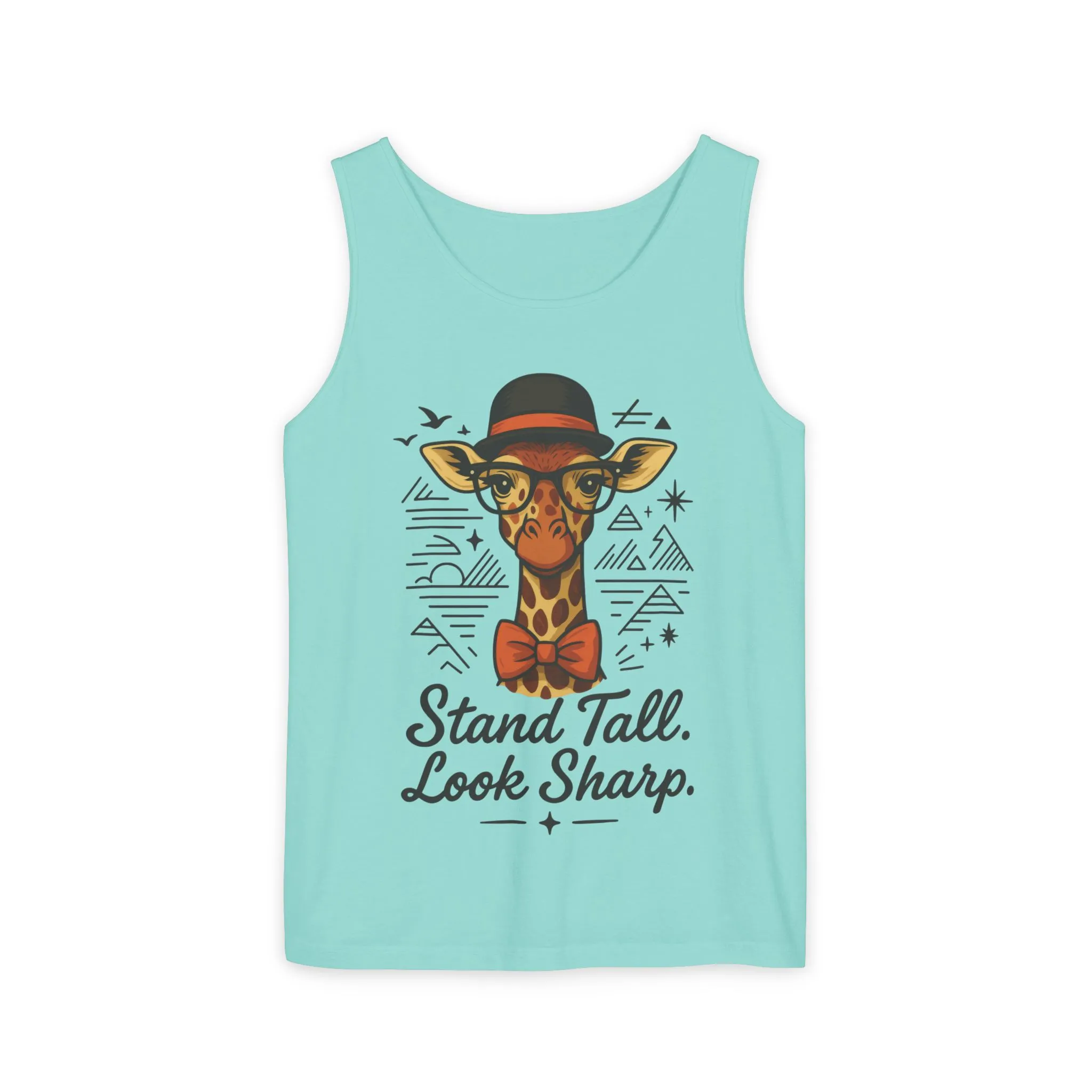 Giraffe Inspirational Tank Top, Stand Tall Look Sharp Shirt, Unisex Summer Apparel, Cute Animal Gift, Zoo Lover's Fashion - Image 36