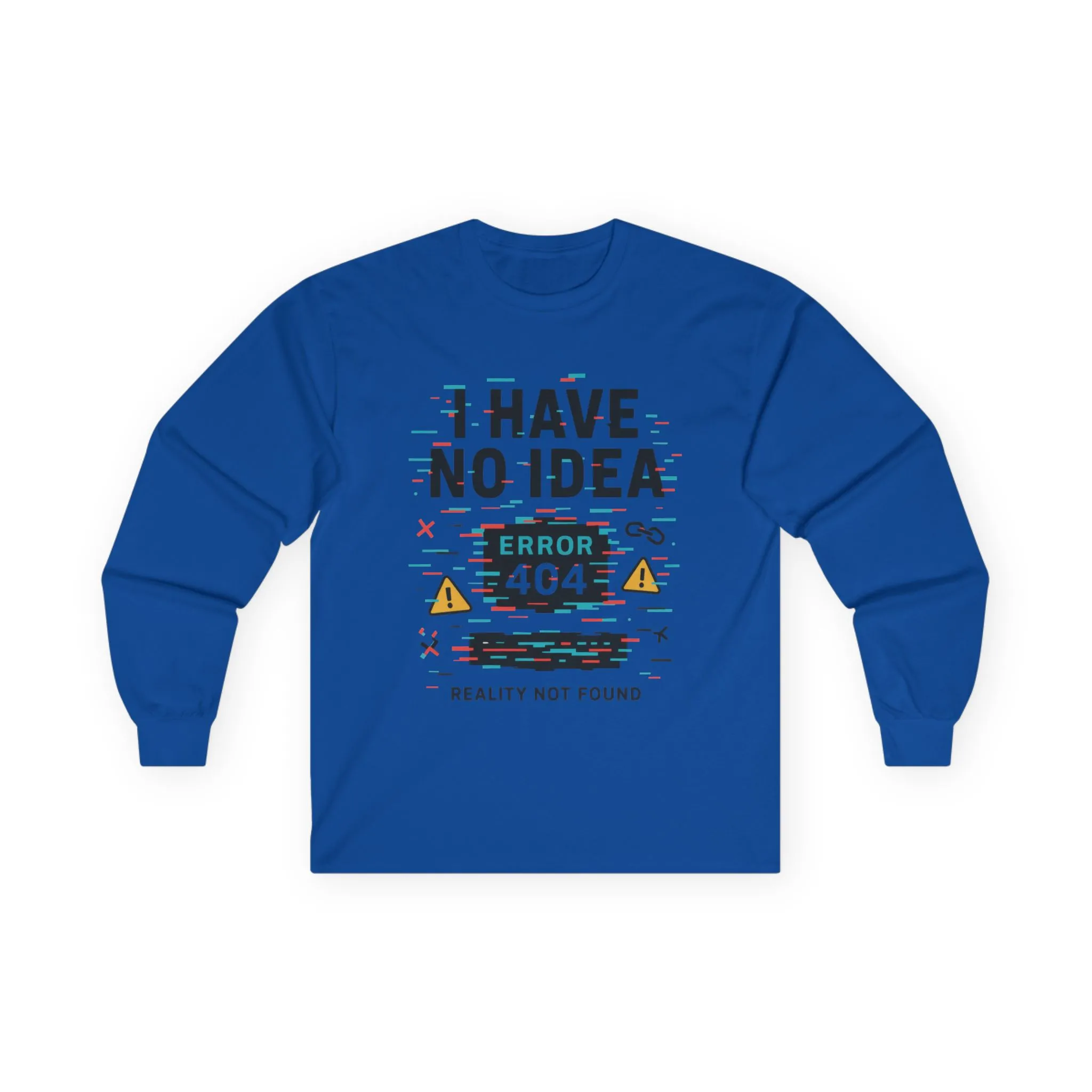 Funny Long Sleeve Tee with Error 404 Design, Gift for Tech Lovers, Casual Wear, Internet Humor, Geeky Apparel, Birthday Gift - Image 13