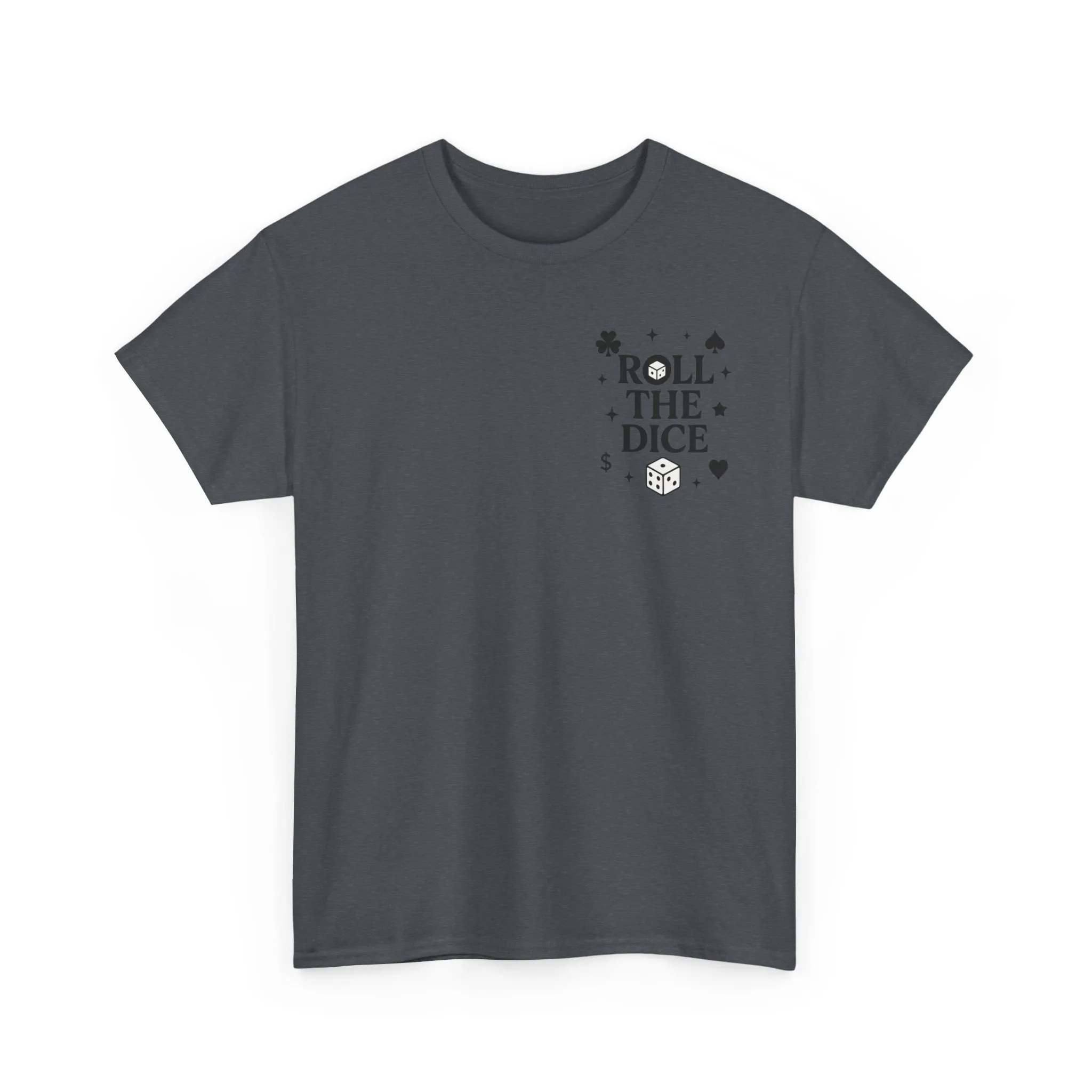 Front & Back Print unisex T-Shirt, Roll the Dice Tee for Men, Vintage Gambling Shirt, Casino Gift, Poker Gift, Card Games Gift, Queen of Luck - Image 24