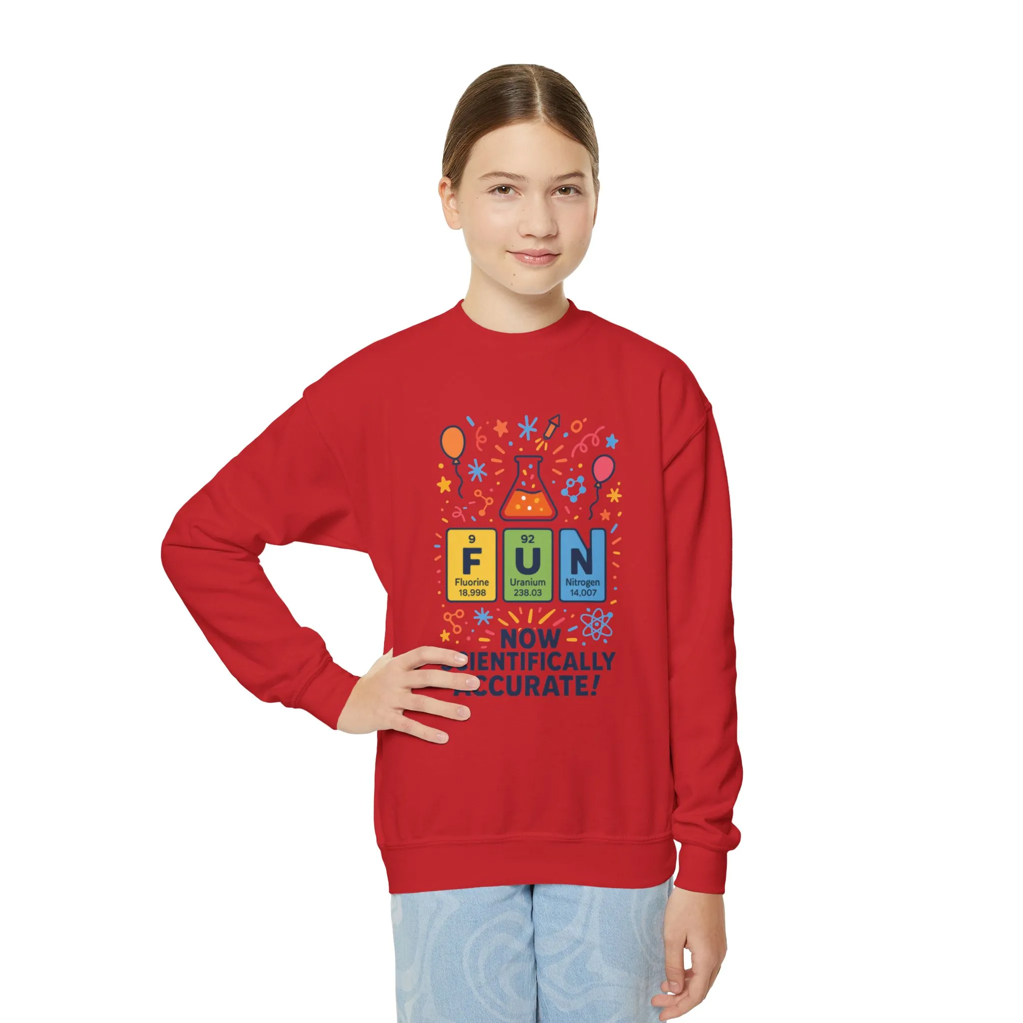 Youth Science Fun Sweatshirt, Perfect for STEM Lovers, Birthday Gift, Cozy Classroom Wear, Youth Crewneck - Image 17