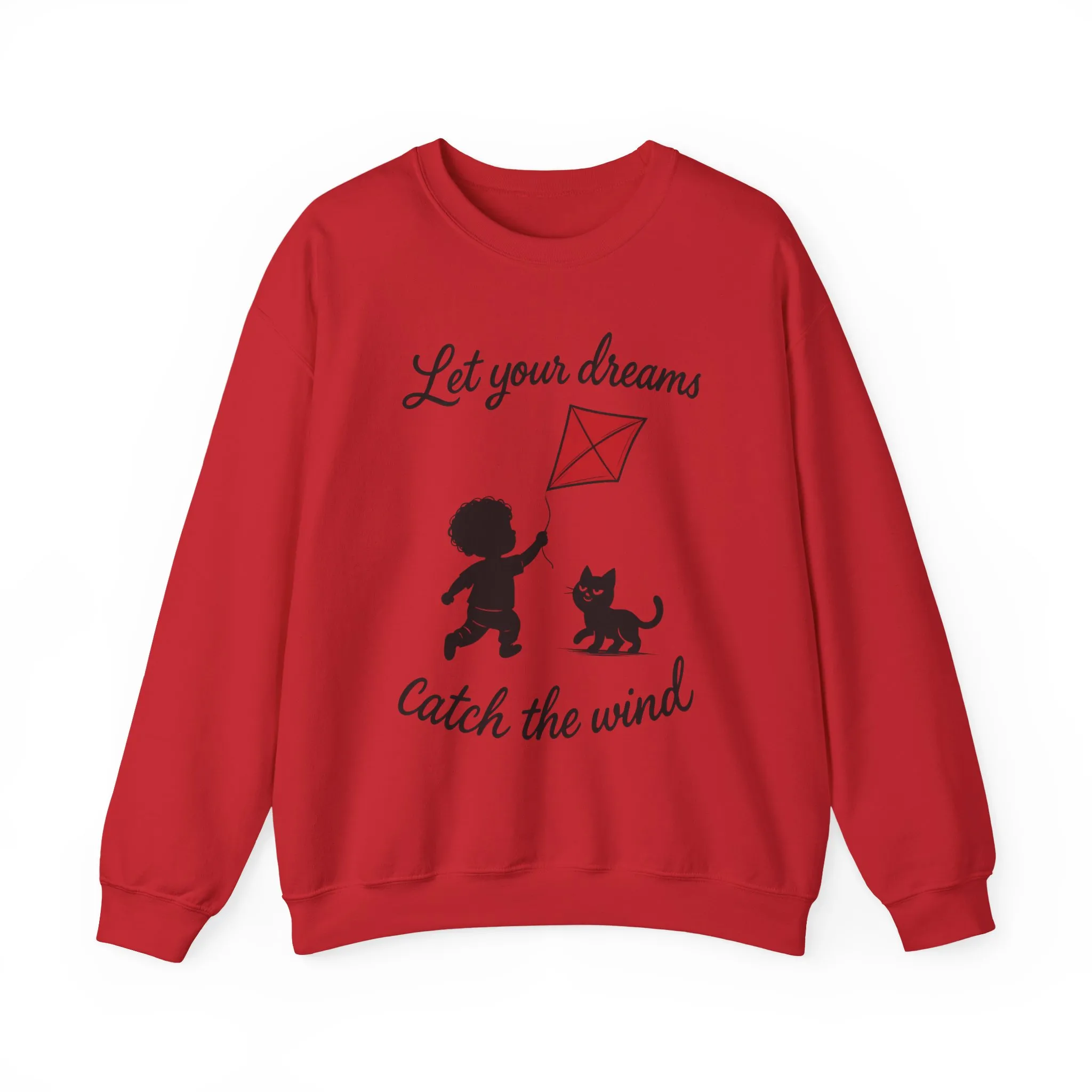 Dream Big Womens Crewneck Sweatshirt, Inspirational Gift, Cozy Lounge Wear, Cat Lover's Apparel, Kid's Motivation Sweatshirt - Image 25