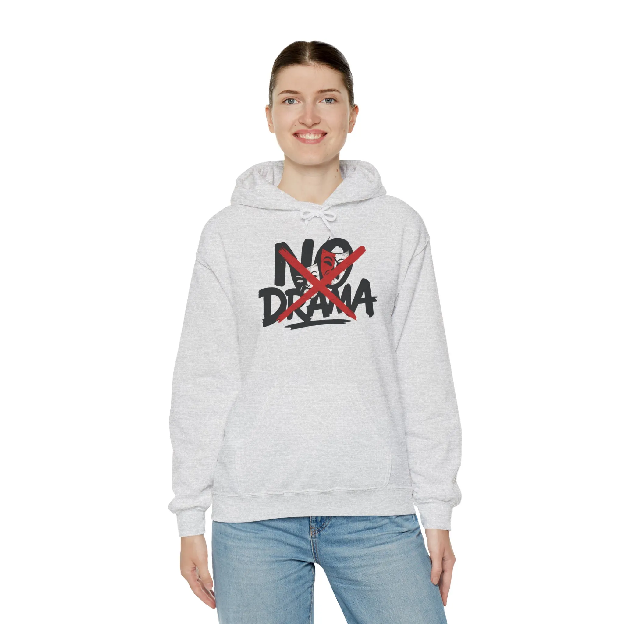 No Drama Womens Hooded Sweatshirt, Cozy Hoodie, Casual Gift, Relaxed Style, Everyday Wear, Funny Sweatshirt - Image 8