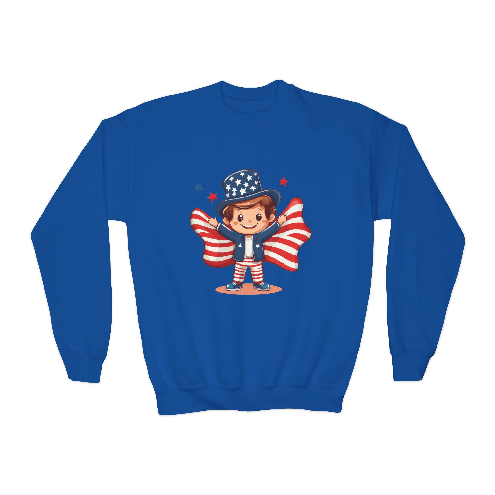 Patriotic Youth Crewneck Sweatshirt, Kids Flag Sweatshirt, July 4th Outfit, Independence Day Gear, Americana Sweatshirt, Holiday Clothing - Image 13