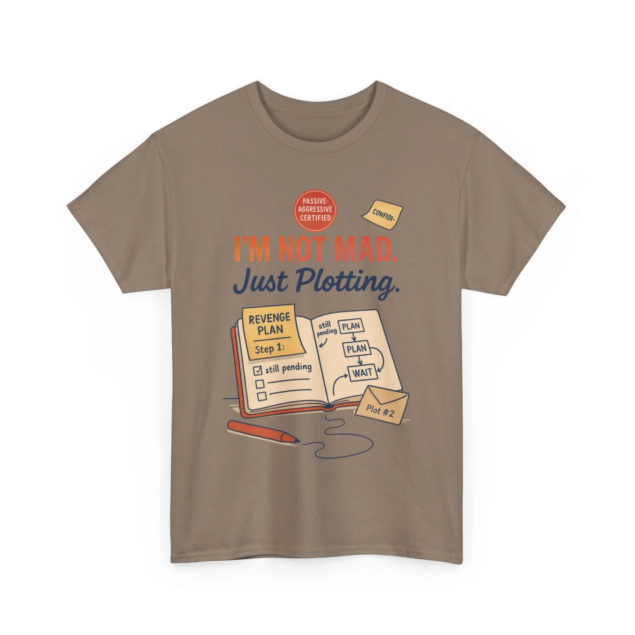 Funny Revenge Plan T-Shirt for Men, I'm Not Mad Just Plotting, Passive Aggressive Humor Tee, Humor Shirt, Funny Graphic Tee - Image 10