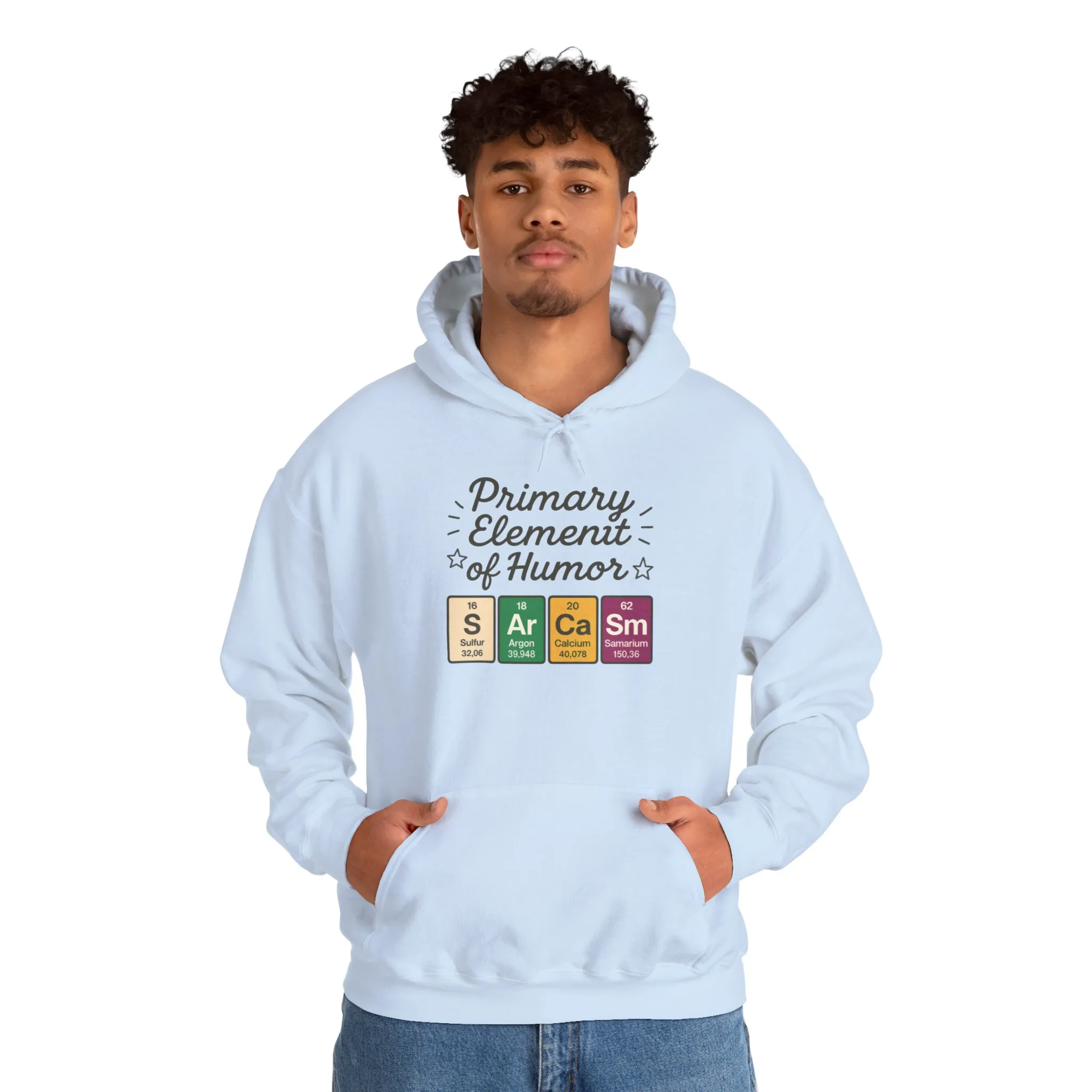 Sarcasm Hoodie for Men, Funny Nerd Hoodie, Primary Element of Humor Sweatshirt, Science Lover Gift for Him, Sarcastic Humor Apparel - Image 43