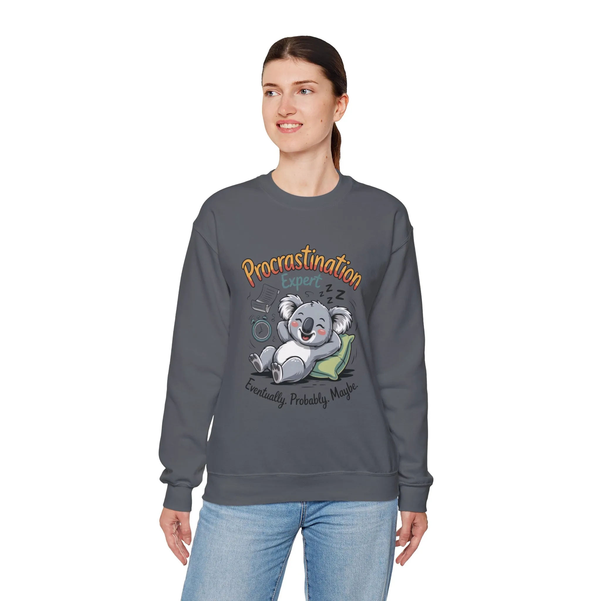 Procrastination Expert Sweatshirt, Funny Crewneck, Cozy Gift for Students, Lazy Day Apparel, Womens Sweatshirt for Relaxation - Image 21