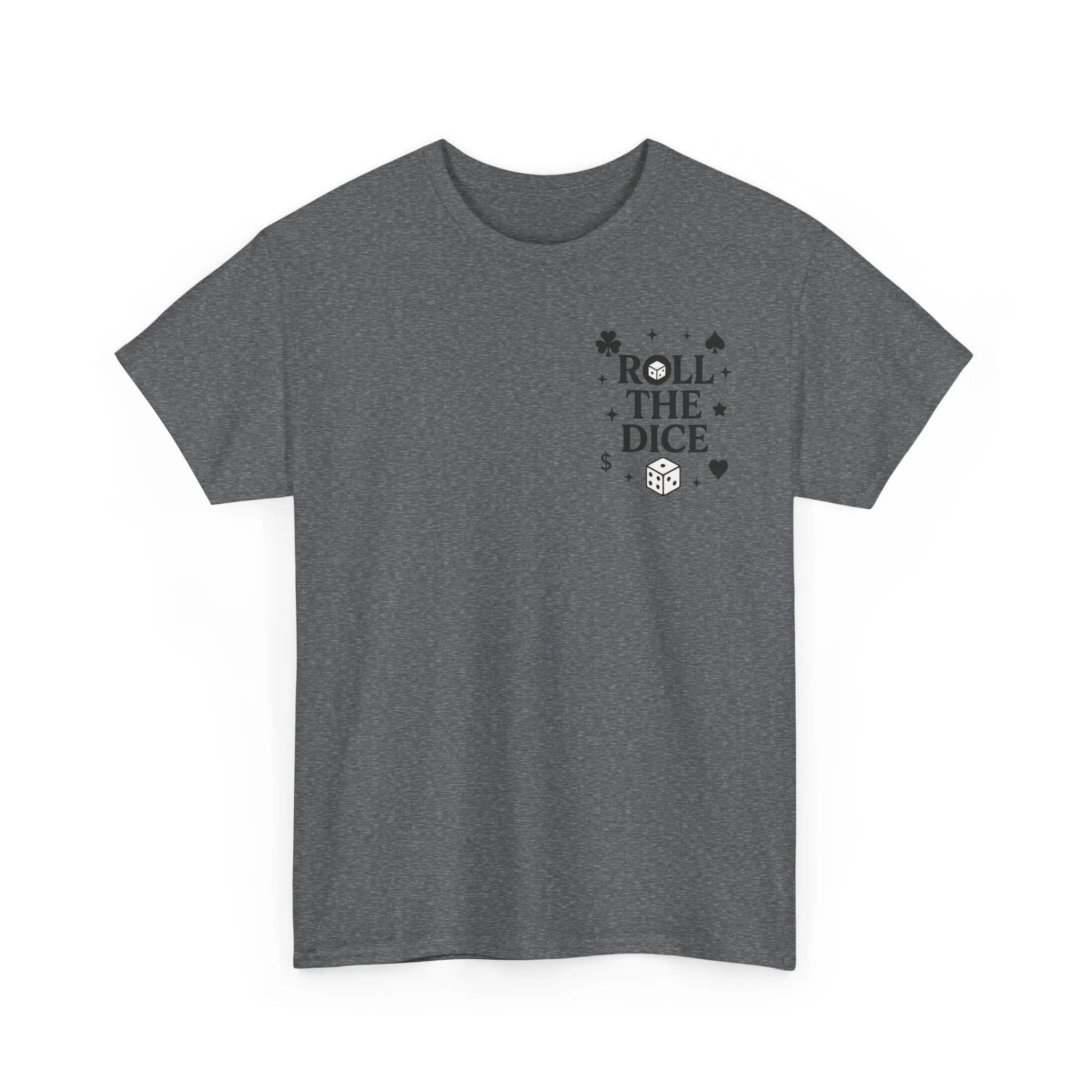 Front & Back Print unisex T-Shirt, Roll the Dice Tee for Men, Vintage Gambling Shirt, Casino Gift, Poker Gift, Card Games Gift, Queen of Luck - Image 12