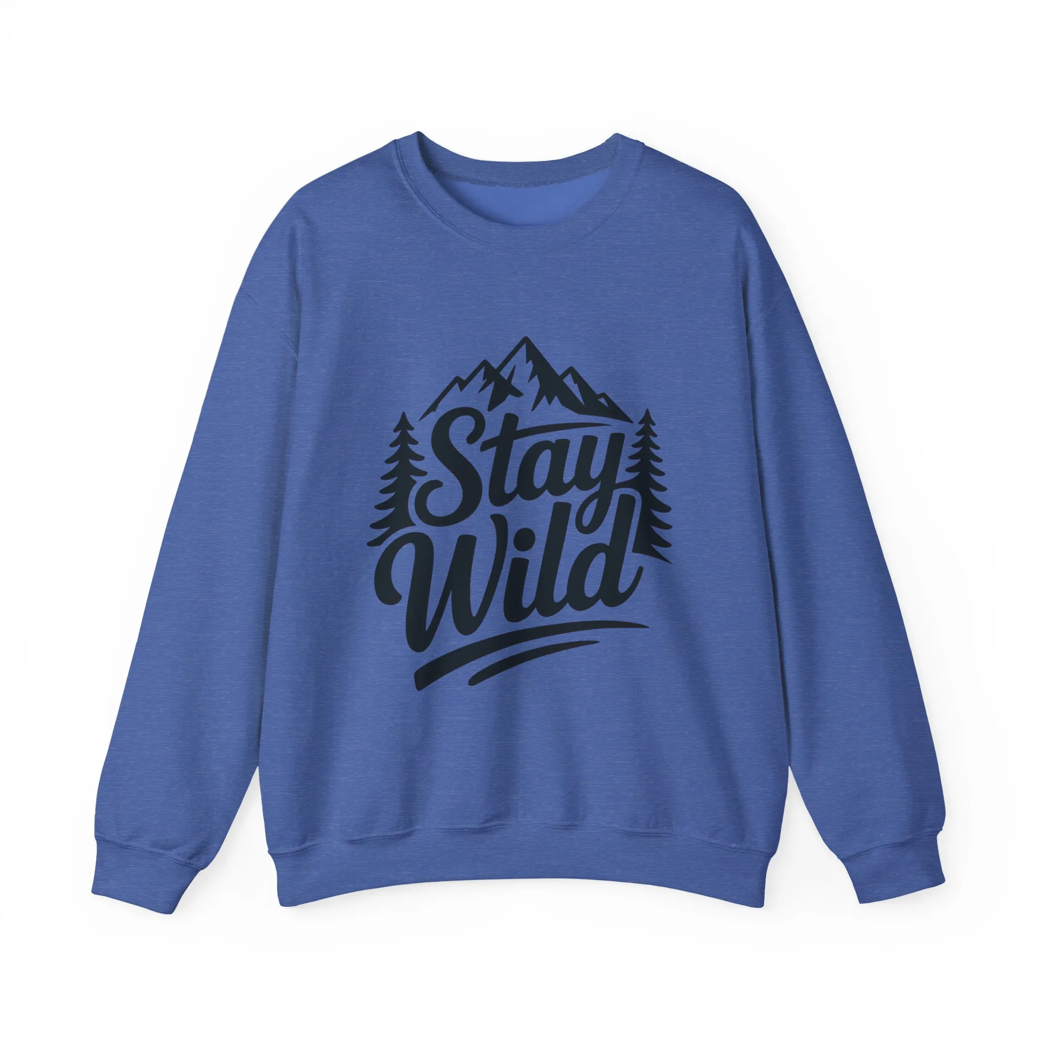 Stay Wild Unisex Crewneck Sweatshirt, Cozy Casual Wear for Adventurers, for Nature Lovers, Mountain Nature Unisex Crewneck Sweatshirt - Image 31