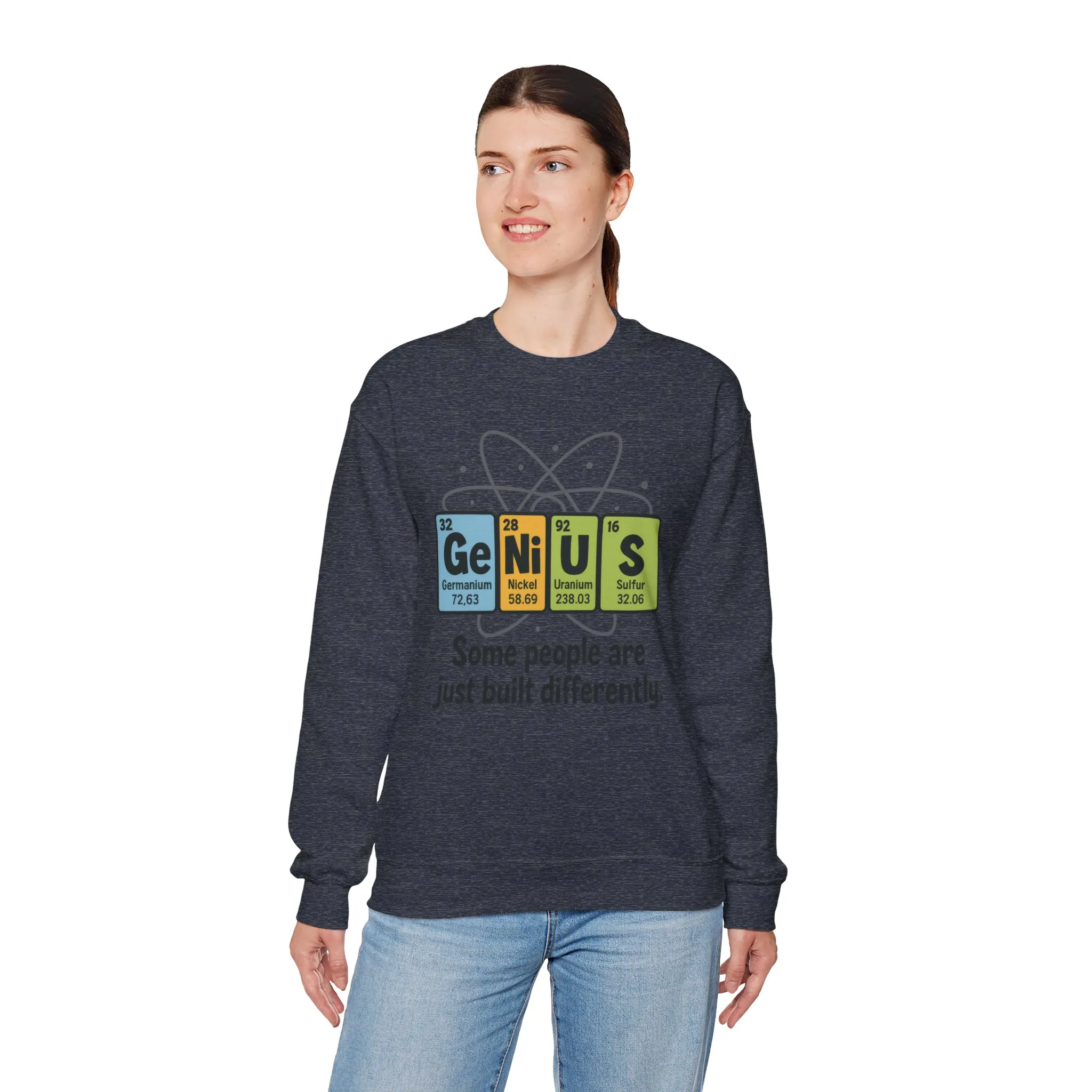 Funny Womens Science Sweatshirt, Genius Periodic Table Pullover, Nerdy Chemistry Gift for Her, Funny Gift for Nerds, Science Geek Apparel - Image 33