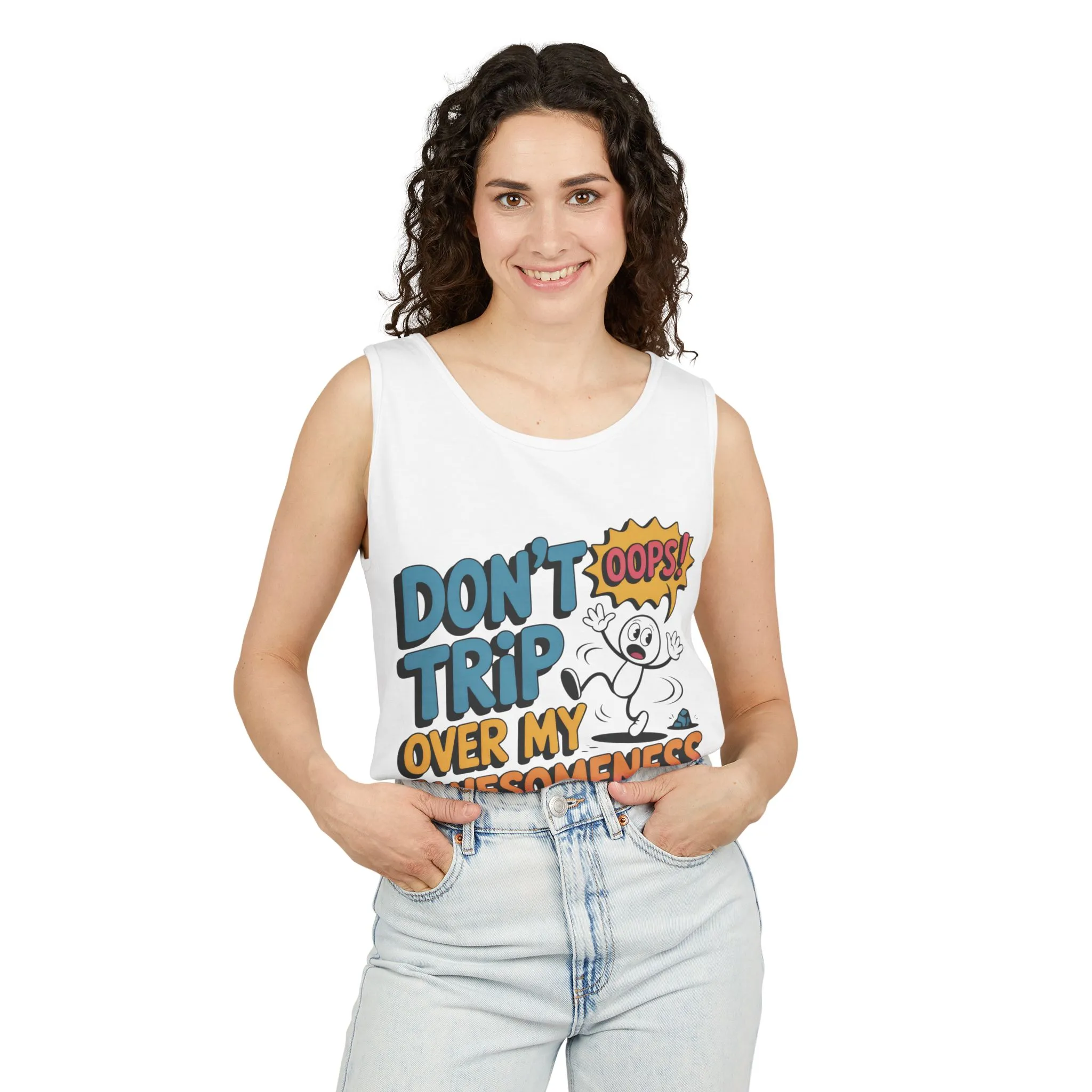 Funny Graphic Tank Top, Don't Trip Over My Awesomeness Tank, Womens Cotton Tank for Casual Wear, Gift for Friends, Birthday Gift, Humor Tee - Image 5