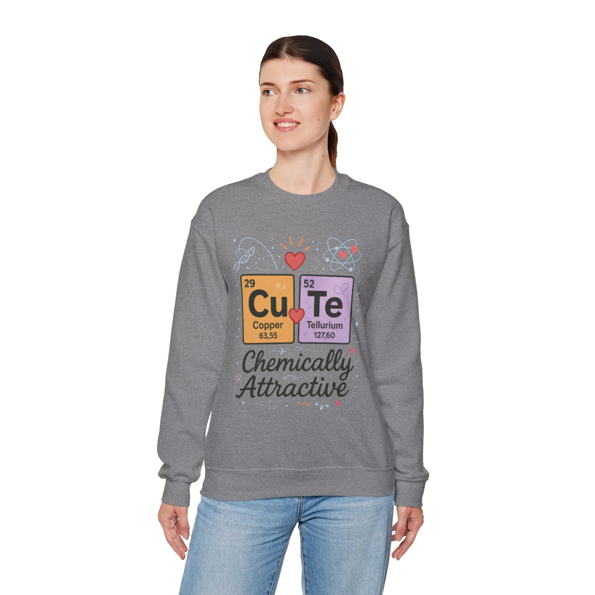 Cute Chemistry Sweatshirt for Women, Periodic Table Sweatshirt, Chemistry Gift for Her, Gift for Science Lovers, Valentine's Day Sweatshirt - Image 9