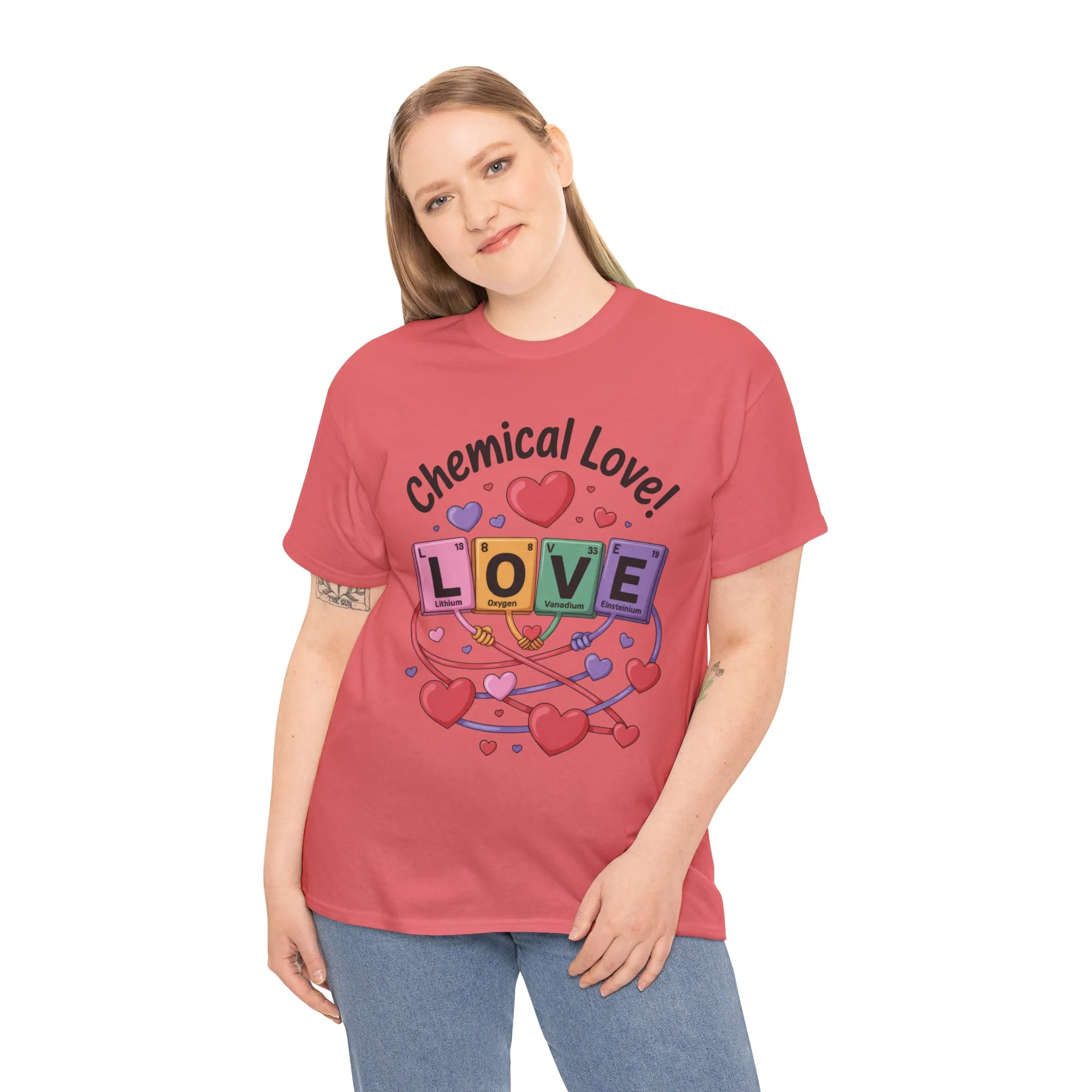 Chemical Love Unisex Heavy Cotton Tee, Cute Couple Shirt, Science Lovers Apparel, Valentines Day Top, Chemistry Lover Gift, Element Table - Image 32