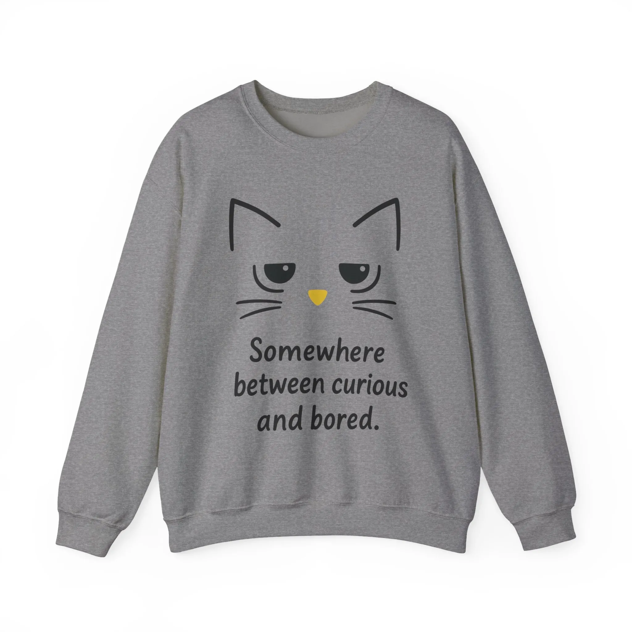 Whimsical Cat Crewneck Womens Sweatshirt, Cozy Relaxed Wear, Perfect Gift for Cat Lovers, Casual Everyday Style - Image 13