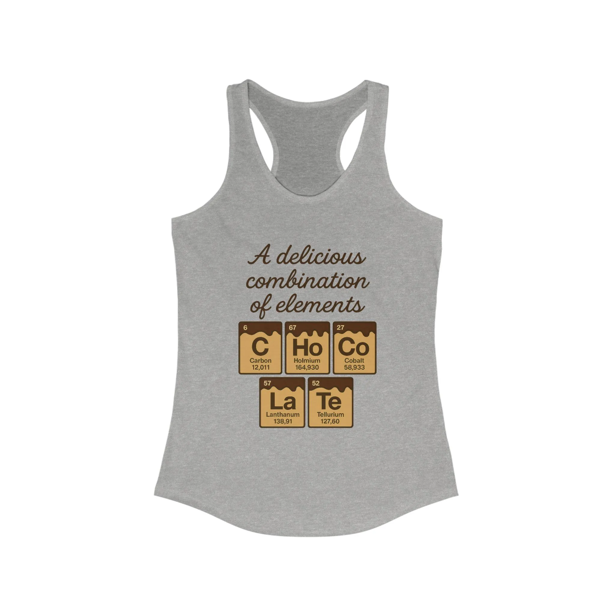 Chemical Elements Racerback Tank, Cute Exercise Top, Gym Shirt, Science Gift, Women's Workout Clothing - Image 3