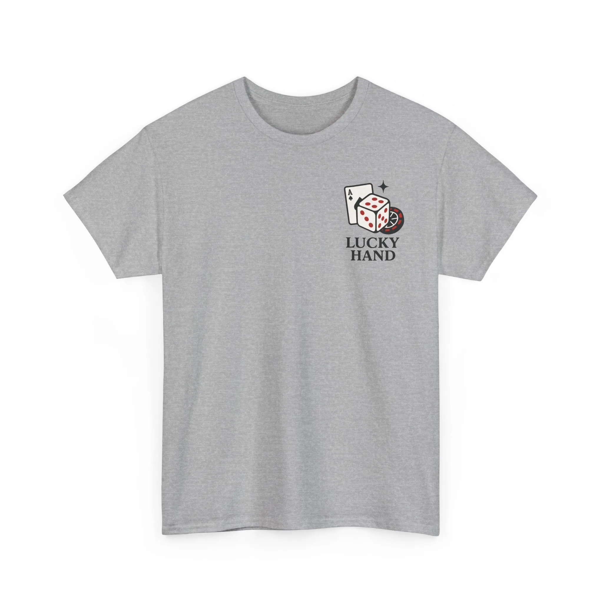 Lucky Hand Unisex Heavy Cotton Tee, Casino T-Shirt, Gambler Gift, Gambling Humor Tee, Playful Gaming Apparel, Lucky Shirt, Slot Machine Tee - Image 9