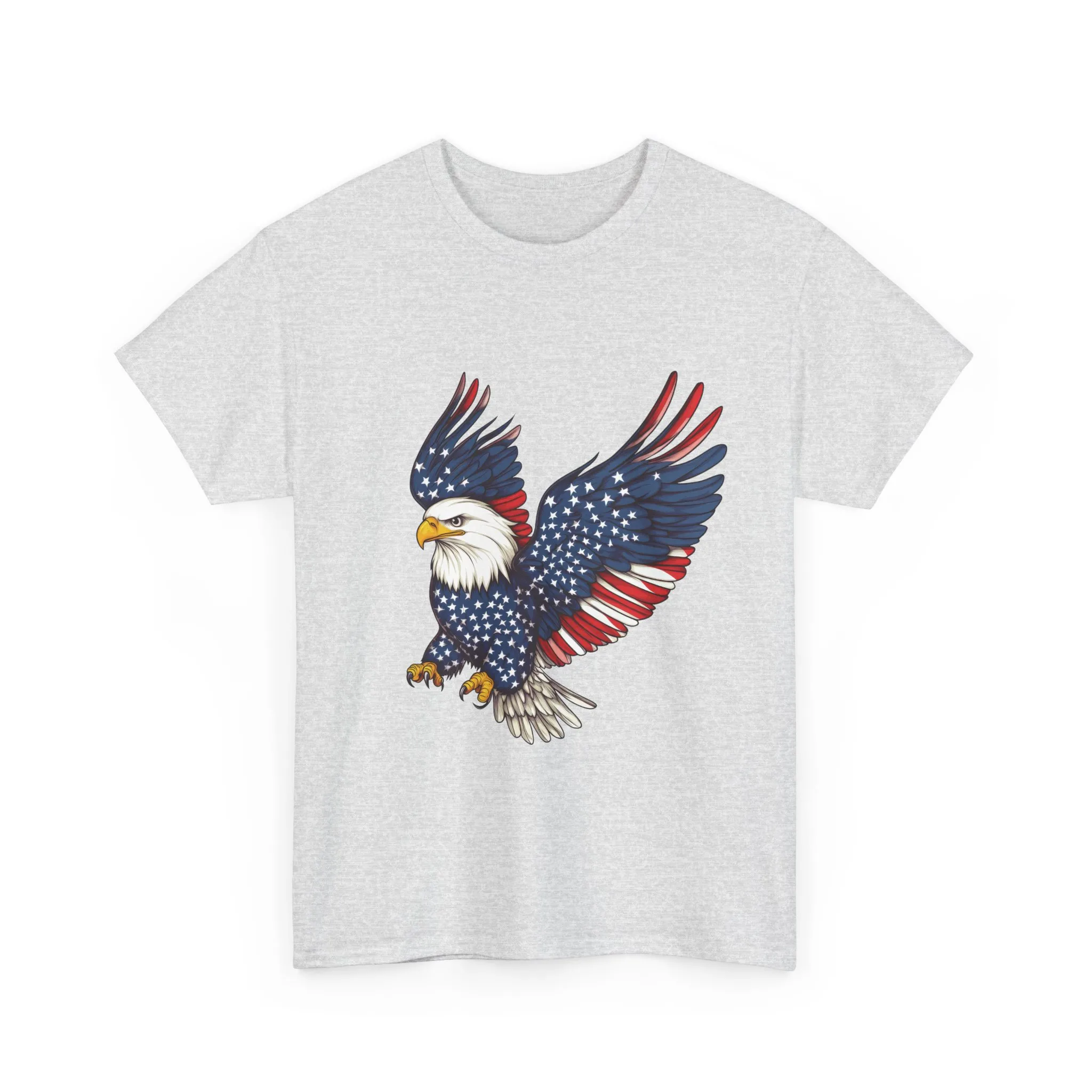 Patriotic Eagle Tee, Unisex Heavy Cotton T-Shirt for Independence Day, Memorial Day, Veterans Day, Gift for Nature Lovers, Casual Wear - Image 6