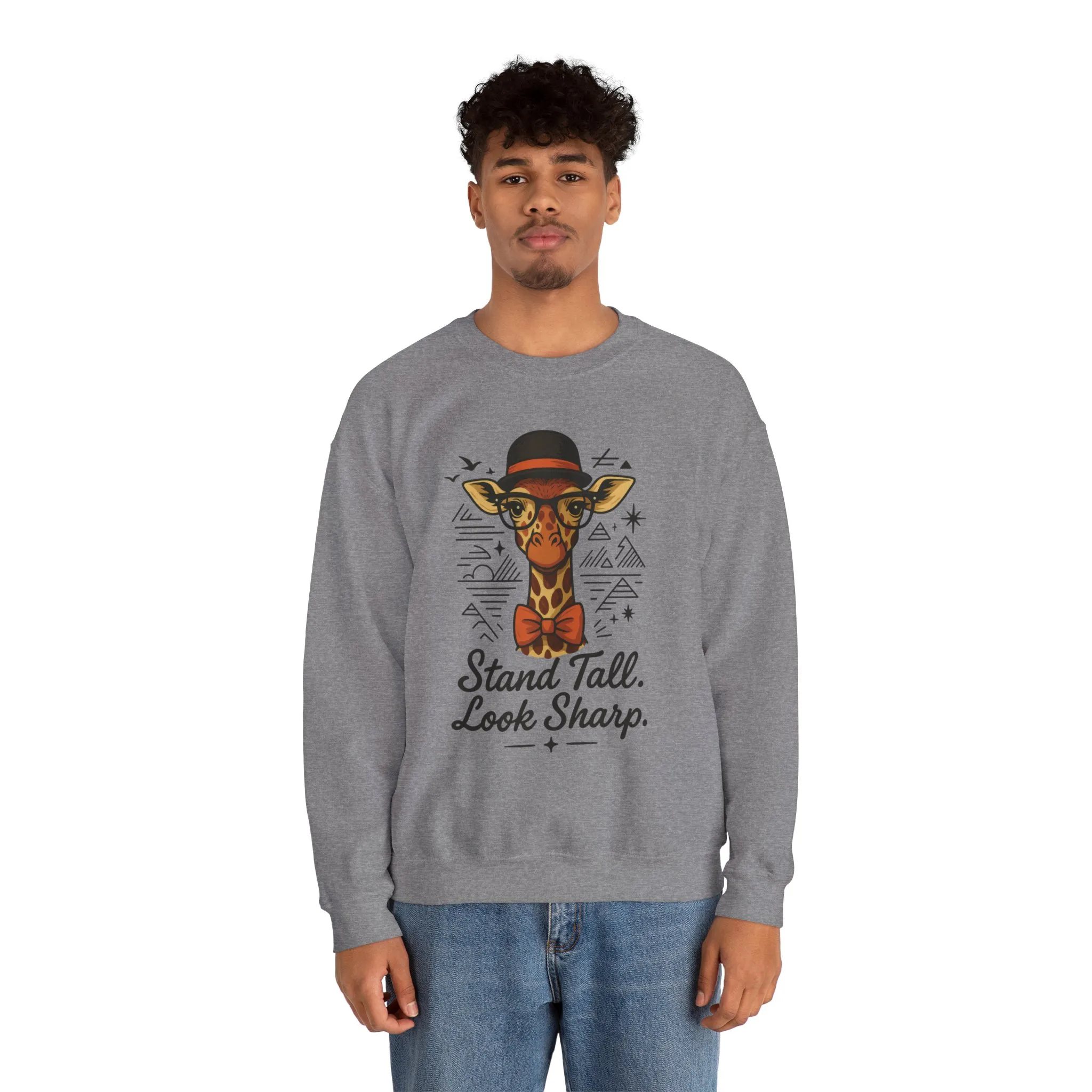 Stylish Giraffe Sweatshirt - Stand Tall, Look Sharp, Unisex Sweater for Animal Lovers, Cozy Gift, Fun Fashion for All Seasons - Image 19