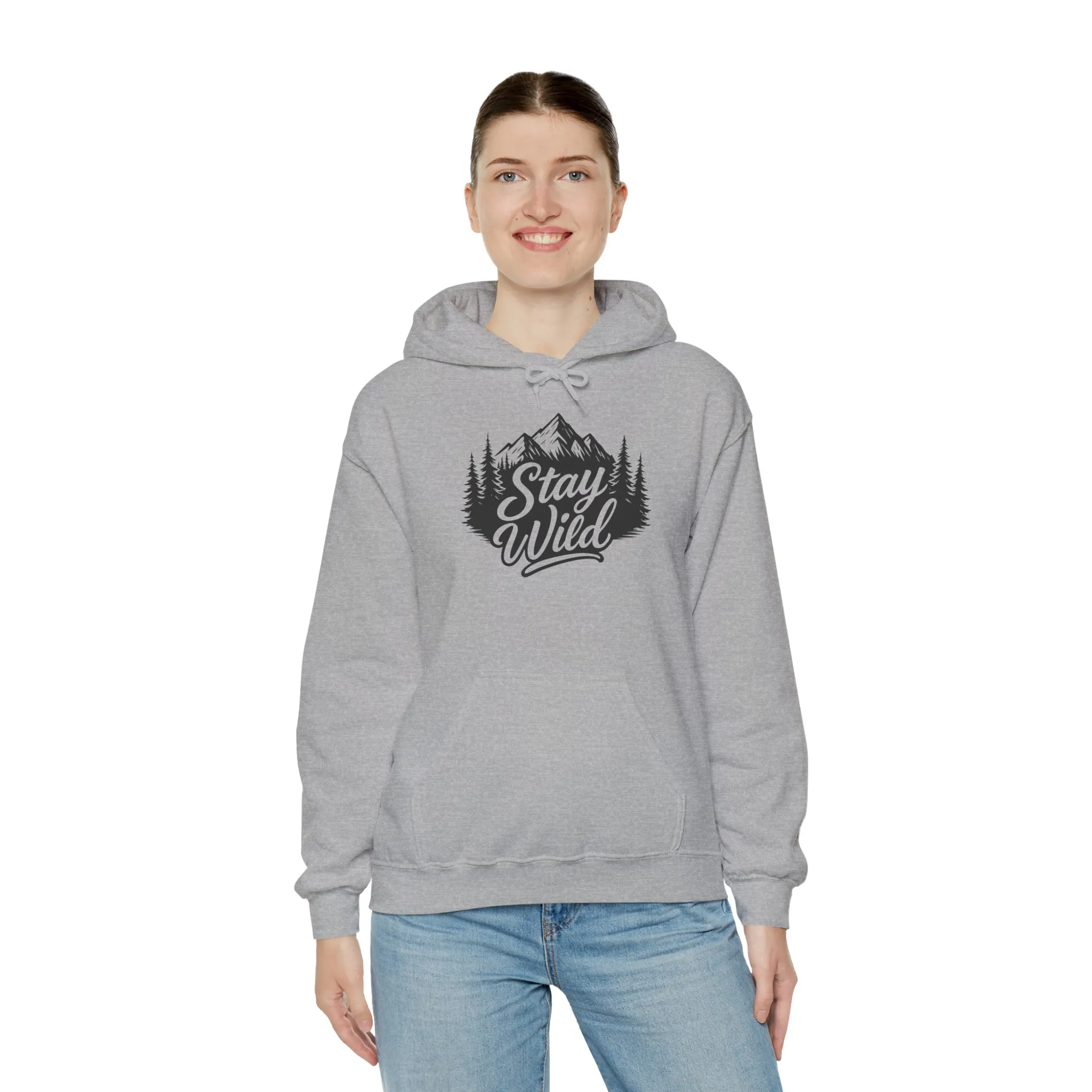Stay Wild Hoodie, Nature Lover Unisex Pullover, Mountain Adventure Hiking Sweatshirt, Outdoorsy Gift for Him Her - Image 18