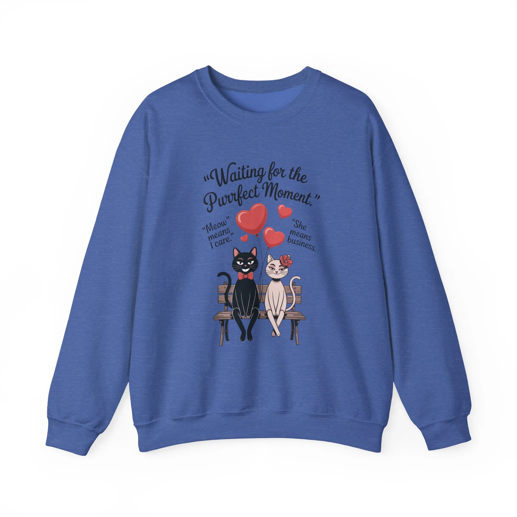 Cute Cat Lovers Womens Sweatshirt, Cozy Gift for Pet Owners, Perfect for Valentine's Day, Animal Lover Apparel, Relaxed Love Sweatshirt - Image 16