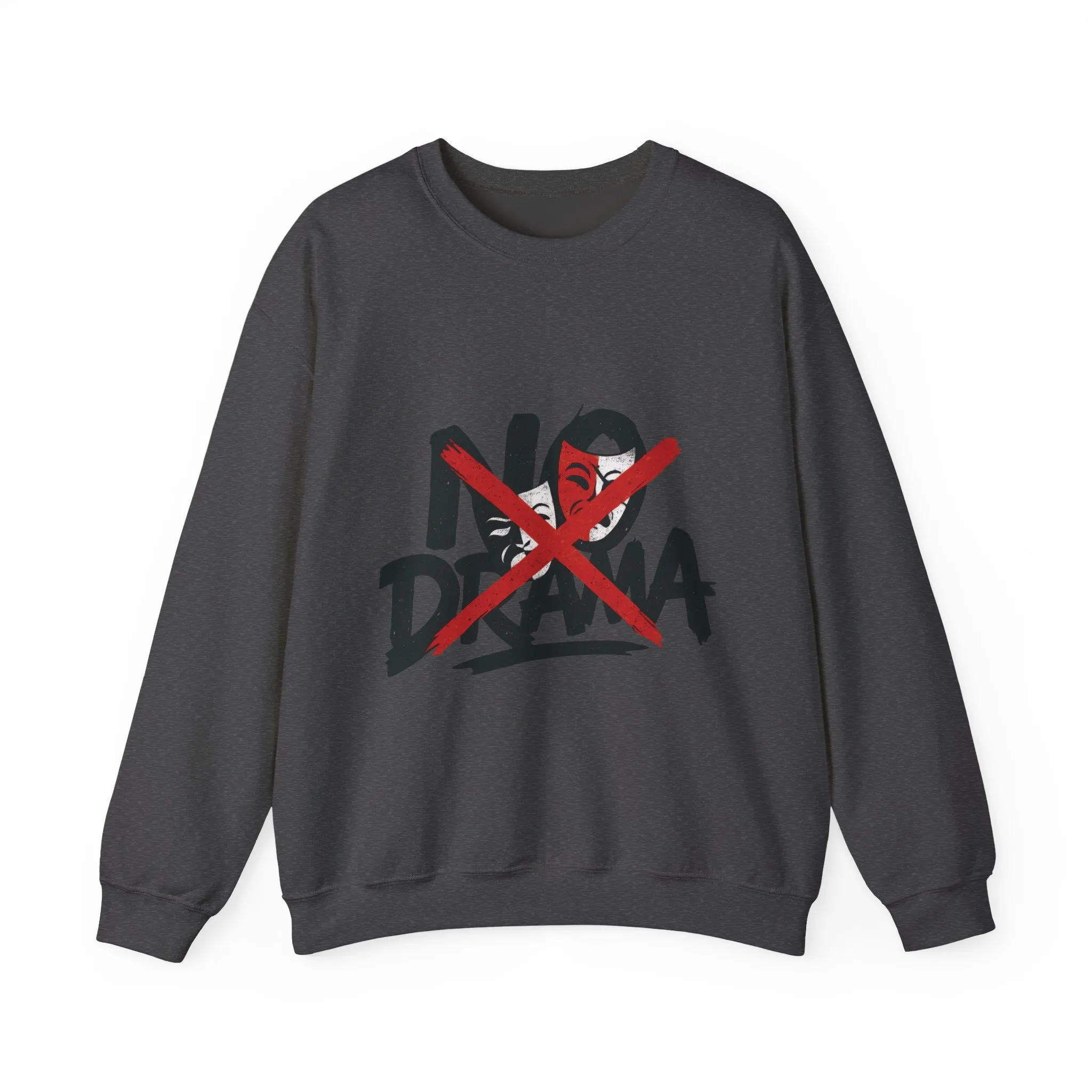 No Drama Mens Crewneck Sweatshirt, Casual Everyday Wear, Gift for Friends, Relaxed Vibes, Comfortable Fashion - Image 31