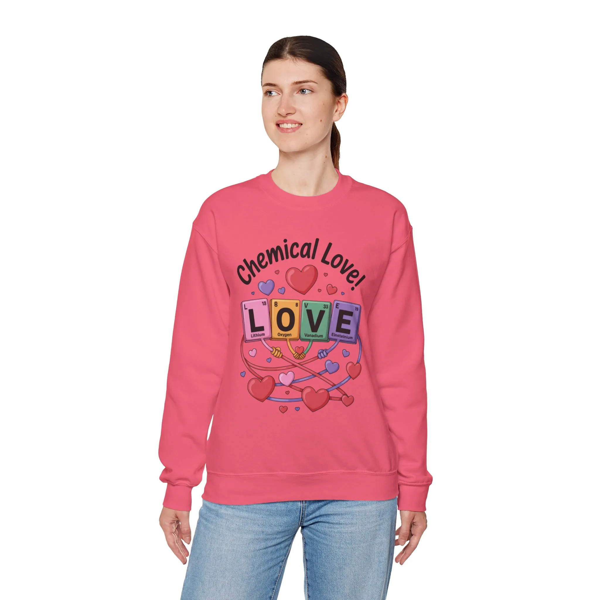 Chemical Love Women's Sweatshirt, Womens Crewneck, Cute Sweatshirt Gift, Valentines Day Pullover, Science Lovers Apparel, Relationship Humor - Image 36