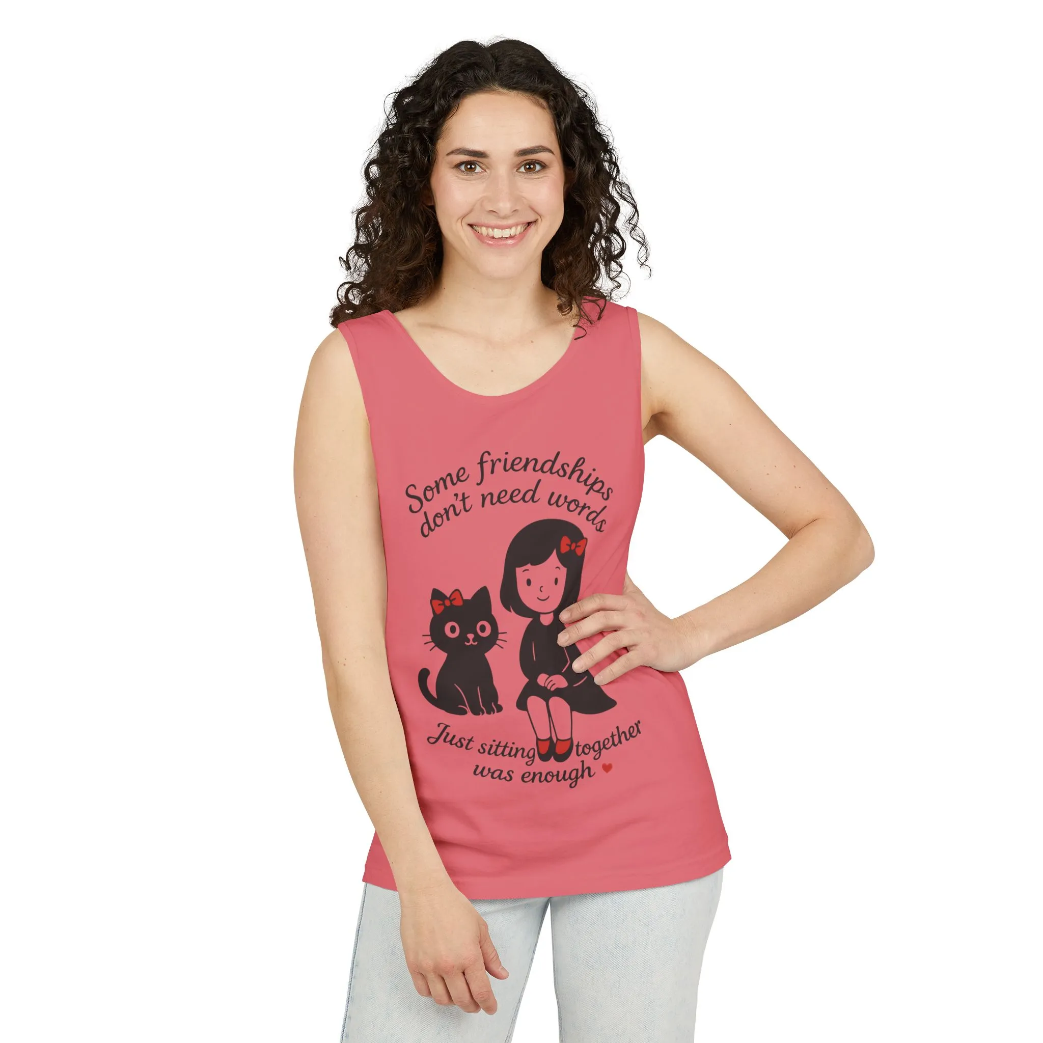 Friendship Tank Top, Cute Cat Lovers Gift, Womens Summer Apparel, Perfect for Casual Outings, Friendship Day, Cat Mom Tees - Image 39