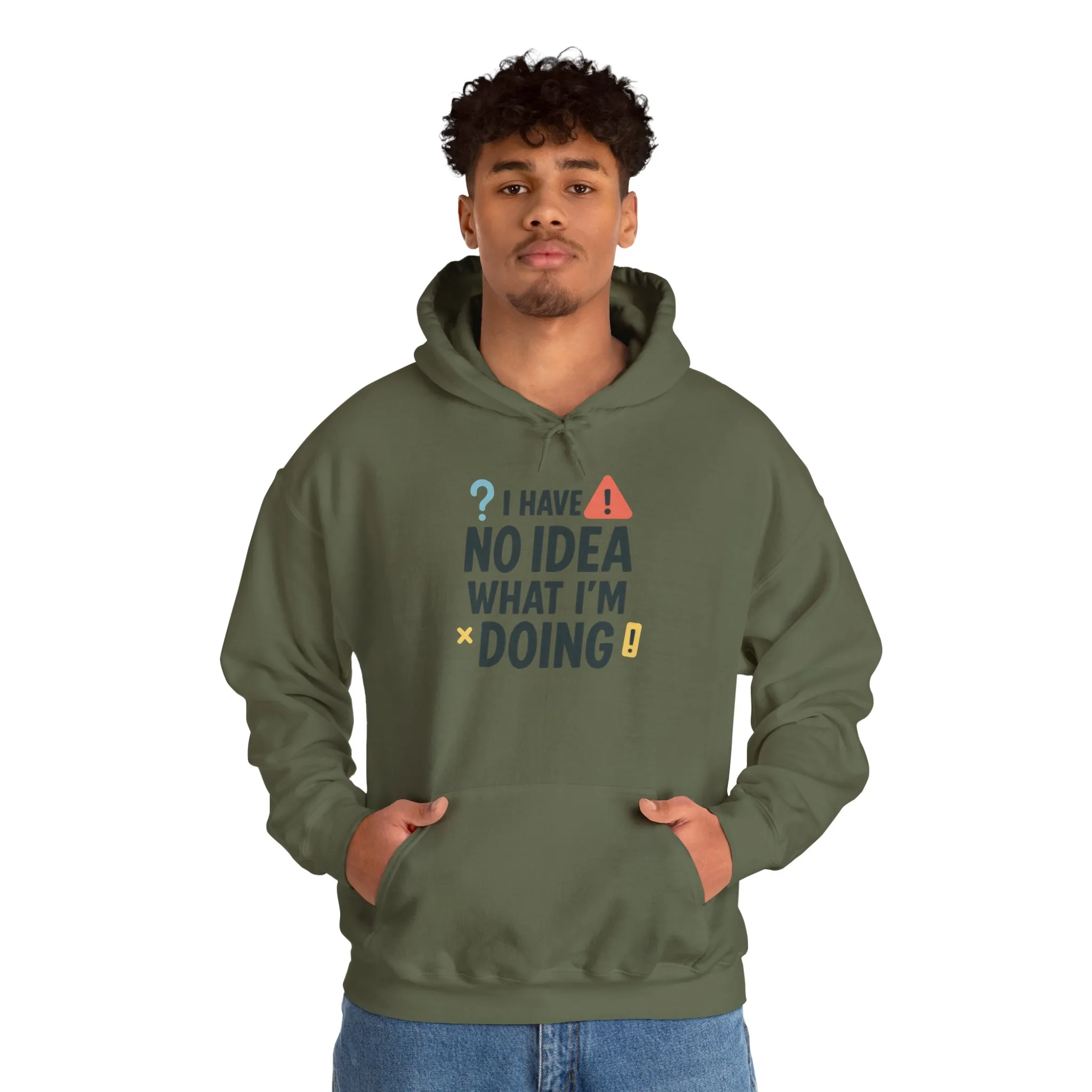 Funny Mens Hoodie, I Have No Idea What Im Doing, Chaos Energy Sweatshirt for Him, Funny Quote Hoodie - Image 11